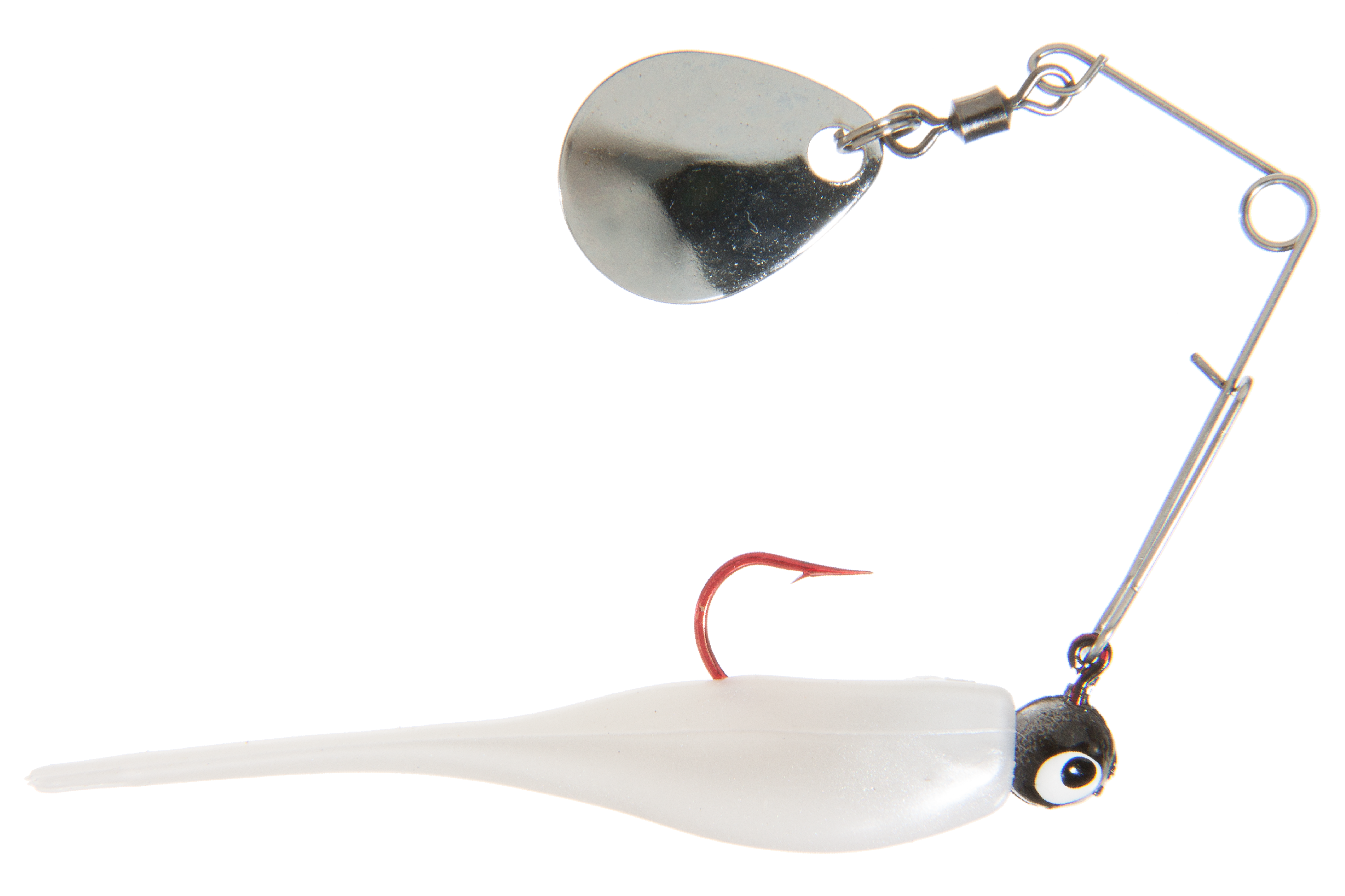 Bass Pro Shops Uncle Buck's Panfish Creatures Pro Baby Shad with Spinner - Pearl