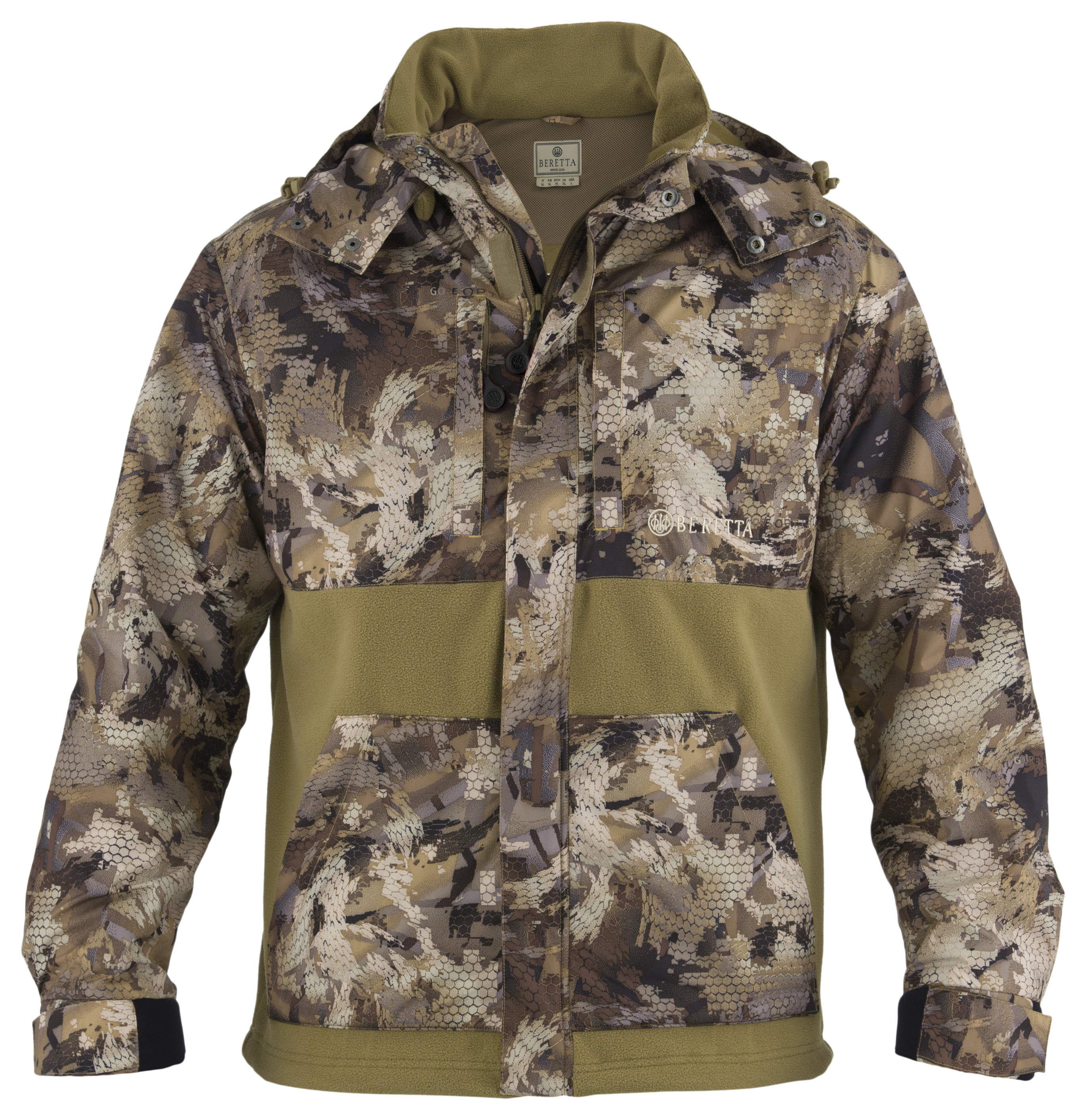  Beretta Men's Standard Waterfowl Hunting North Platte Hooded  Full Zip Jacket, Camo Realtree Max 5, Small : Sports & Outdoors