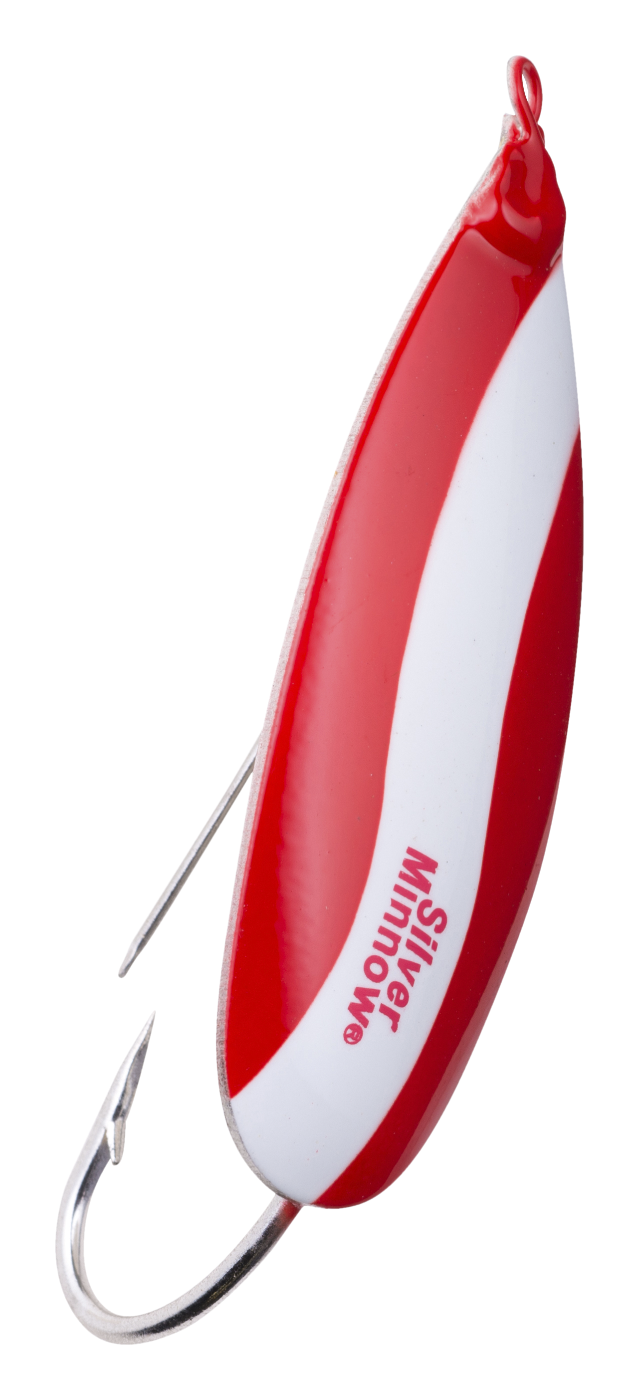 Image of Johnson Silver Minnow Spoon - 1-1/8 oz. - Red White