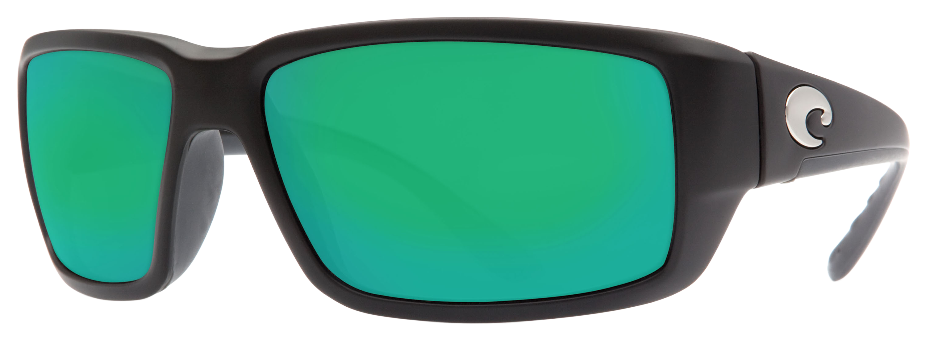 Costa Del Mar Fantail 580G Glass Polarized Sunglasses - Matte Black/Green Mirror