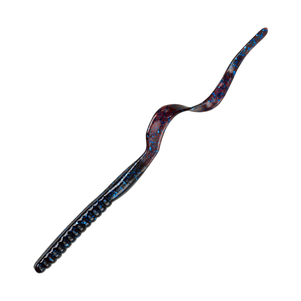 YUM Ribbontail Worm - 7-1/2' - Blue Fleck