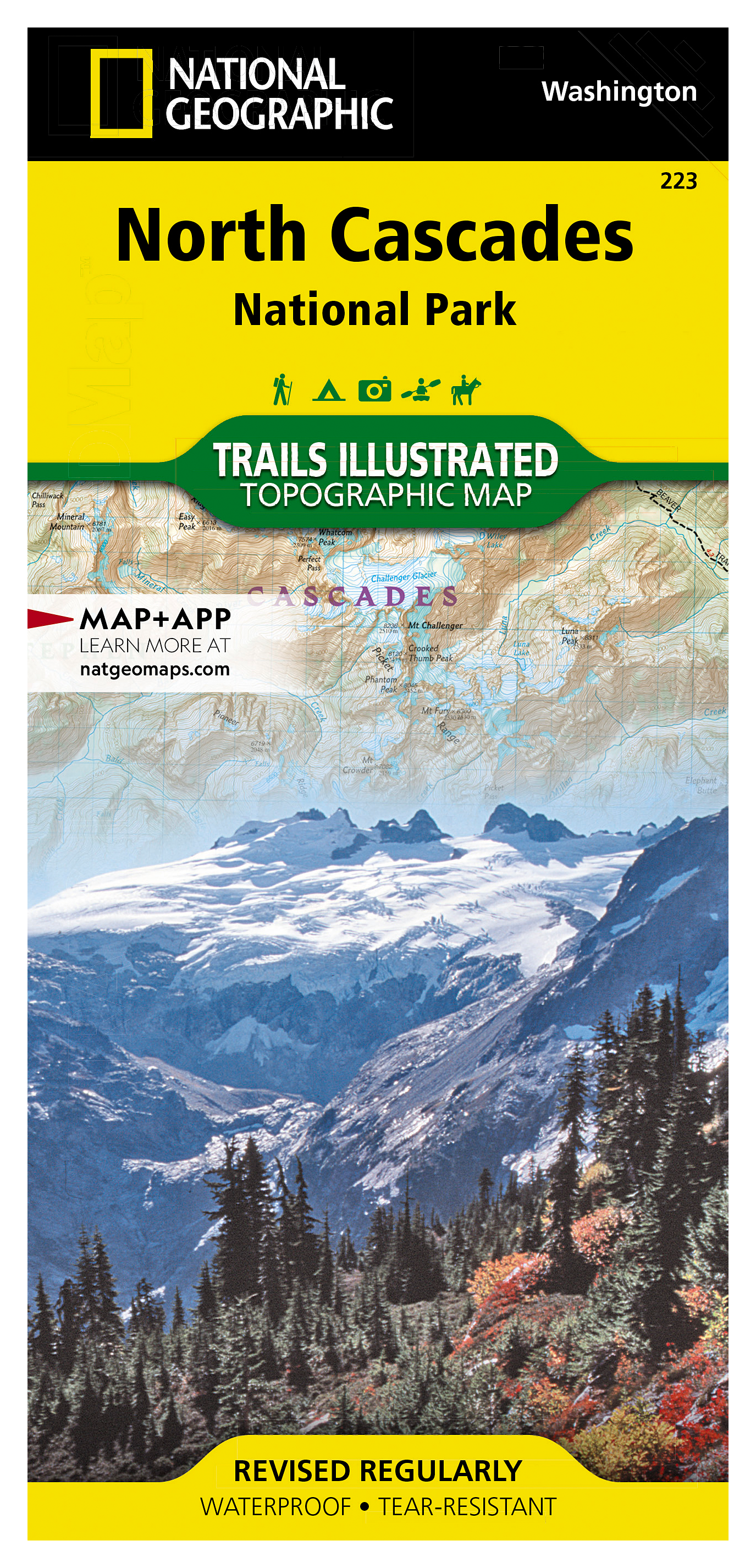 Image of National Geographic Trails Illustrated Topographic Map Guide Series - Washington/North Cascades National Park