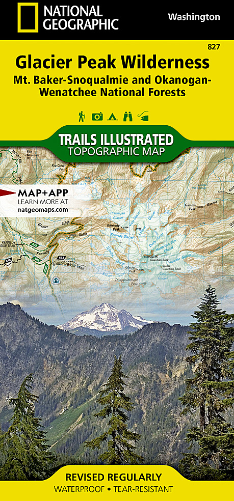 Image of National Geographic National Forests Trails Illustrated Topographic Map Series - Washington - Glacier Peak Wilderness - NW