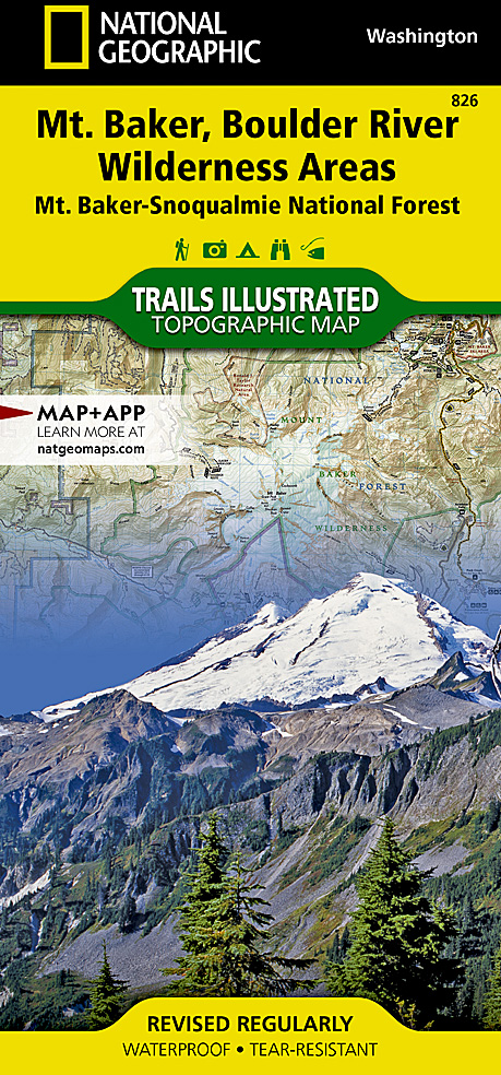 Image of National Geographic National Forests Trails Illustrated Topographic Map Series - Washington - Mt. Baker/Boulder River - NW