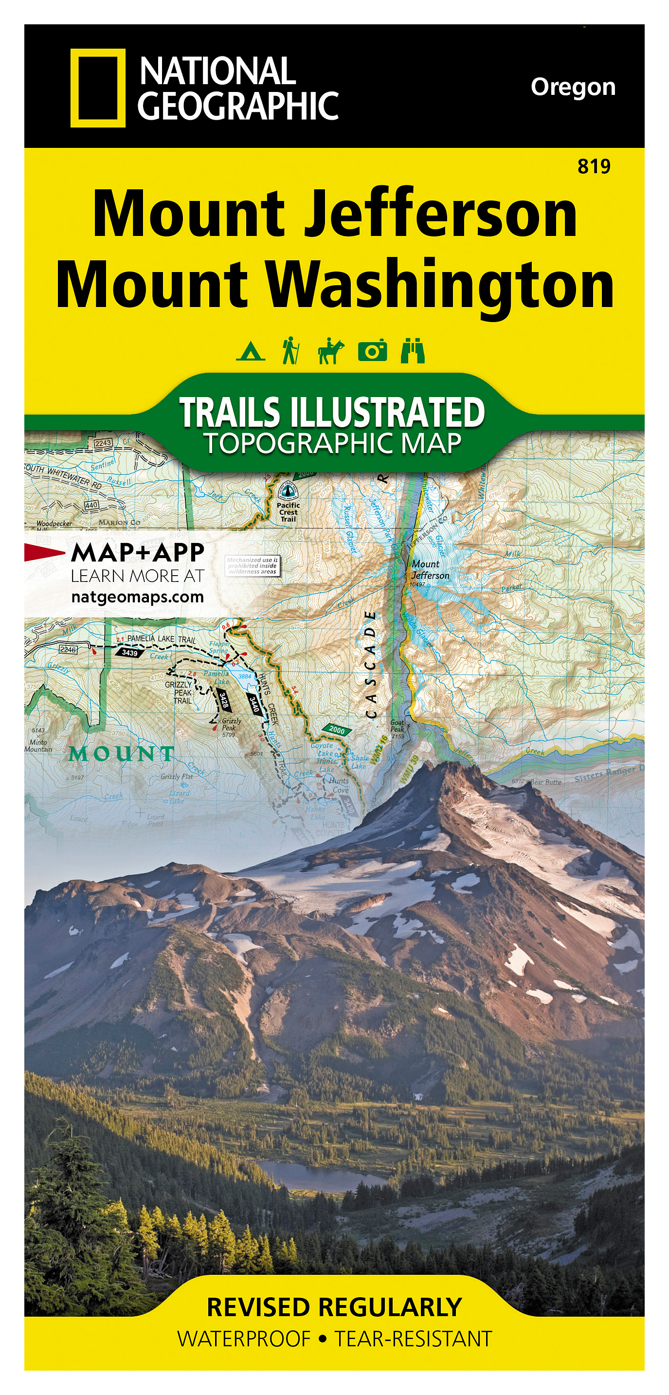 Image of National Geographic Trails Illustrated Topographic Map Guide Series - Oregon/Mt Jefferson/Mt Washington