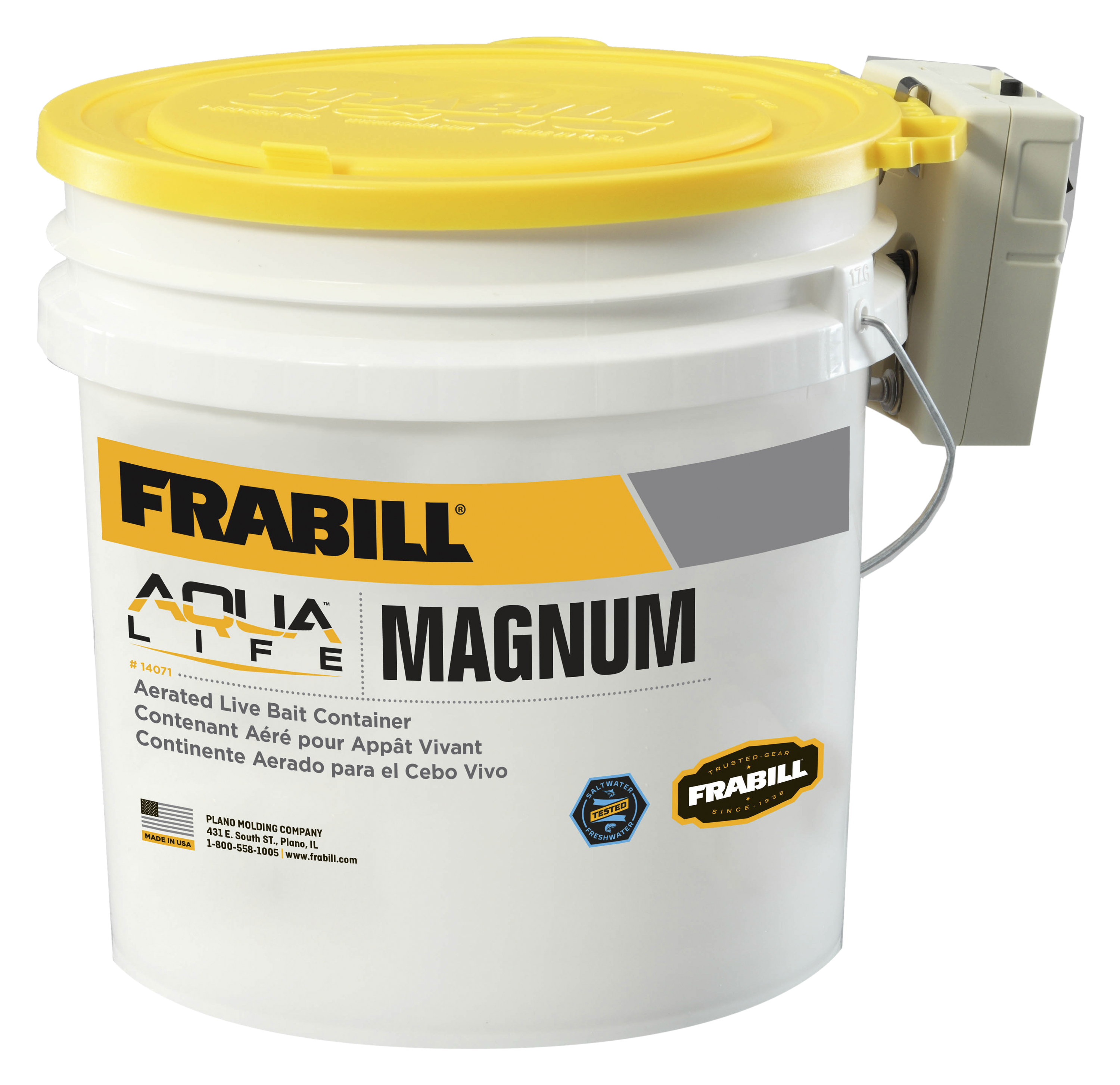 Frabill Aqua-Life Bait Bucket with Aerator - 4.25 Gallon