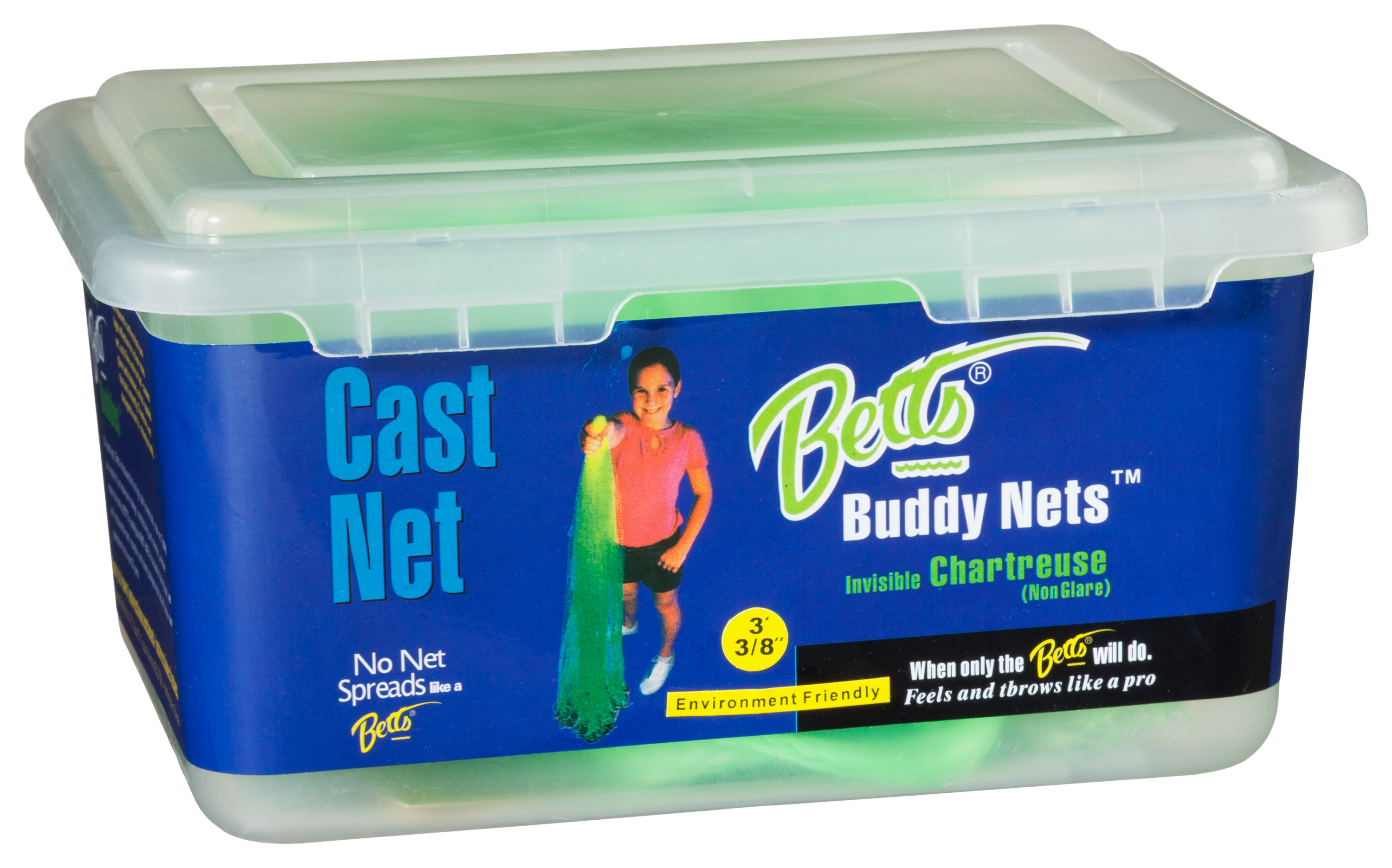 Betts Buddy Cast Net - 4ft Radius, 3/8in Mesh