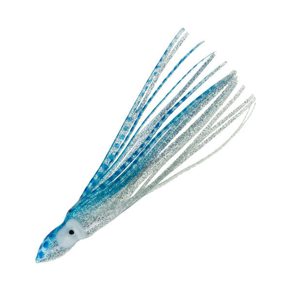 Offshore Angler Squid Skirts - 4-1/2' - Blue Spot Silver Glitter