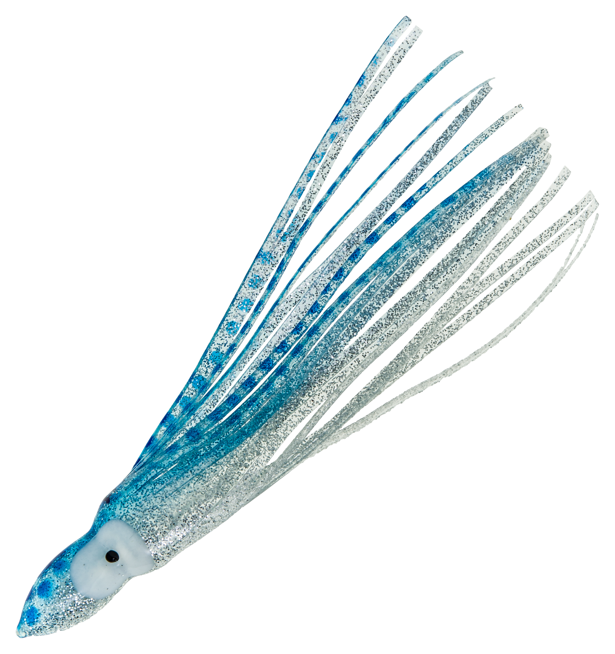 Offshore Angler Squid Skirts - 7-1/2' - Blue Spot Silver Glitter