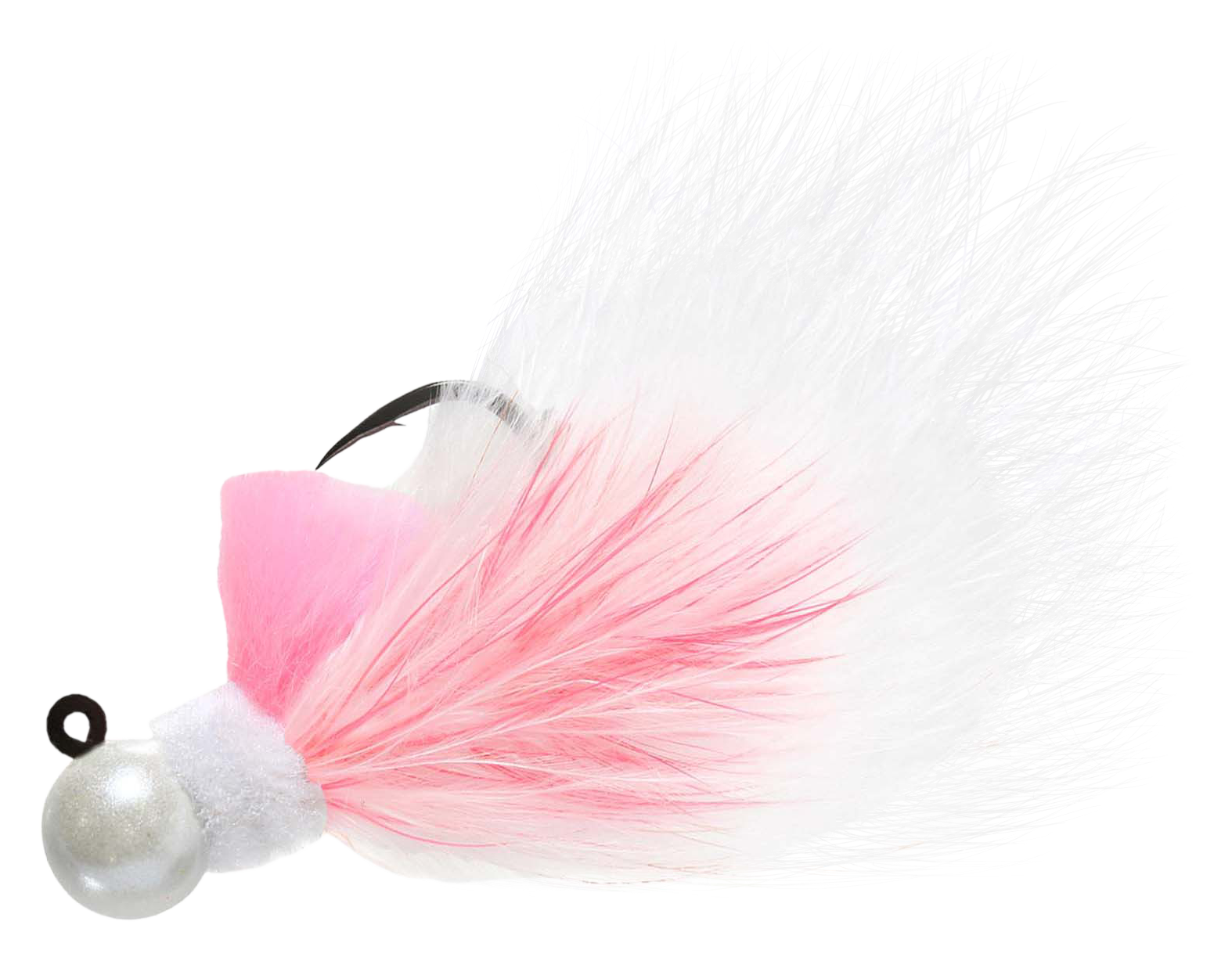 Image of AeroJig Marabou Jig - Pearl/White-Cerise-Pink - 1/4 oz.