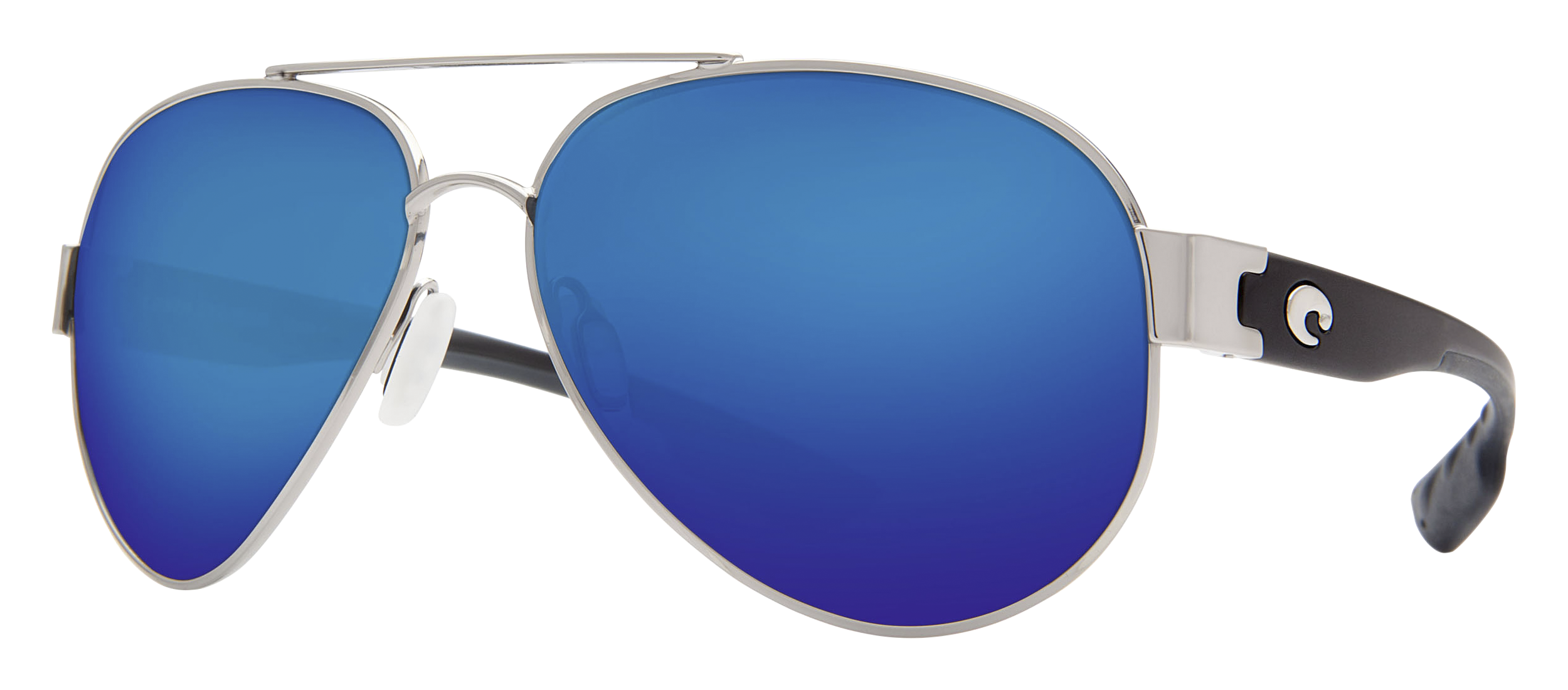 Image of Costa Del Mar South Point 580P Polarized Sunglasses - Silver/Blue Mirror - Large