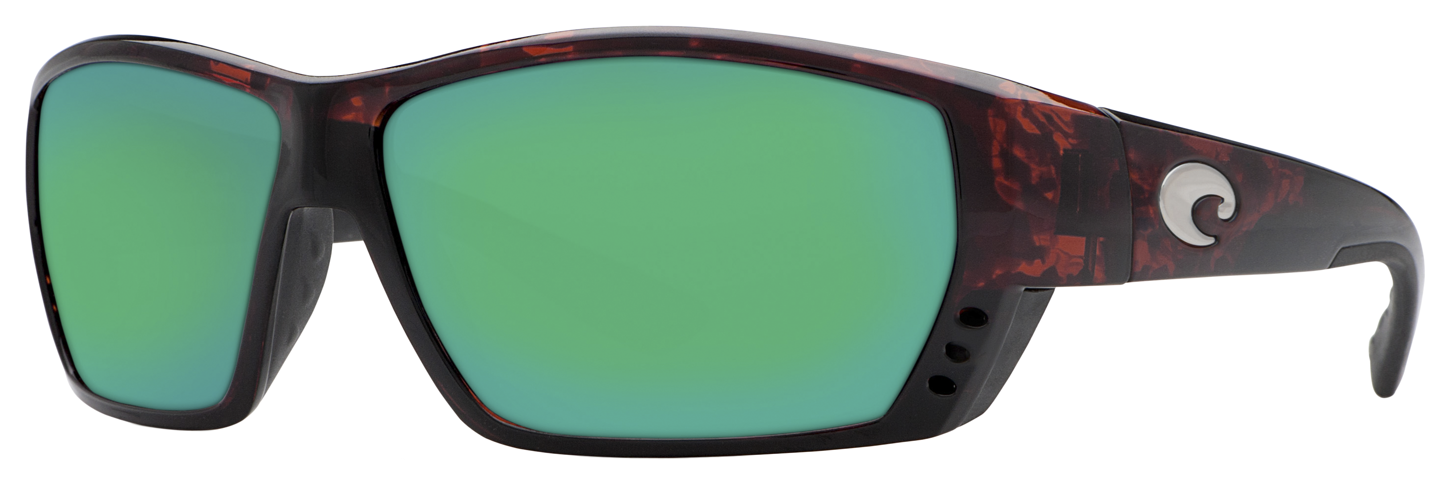 Costa Del Mar Tuna Alley Polarized Sunglasses - Tortoise/Green Mirror - X-Large