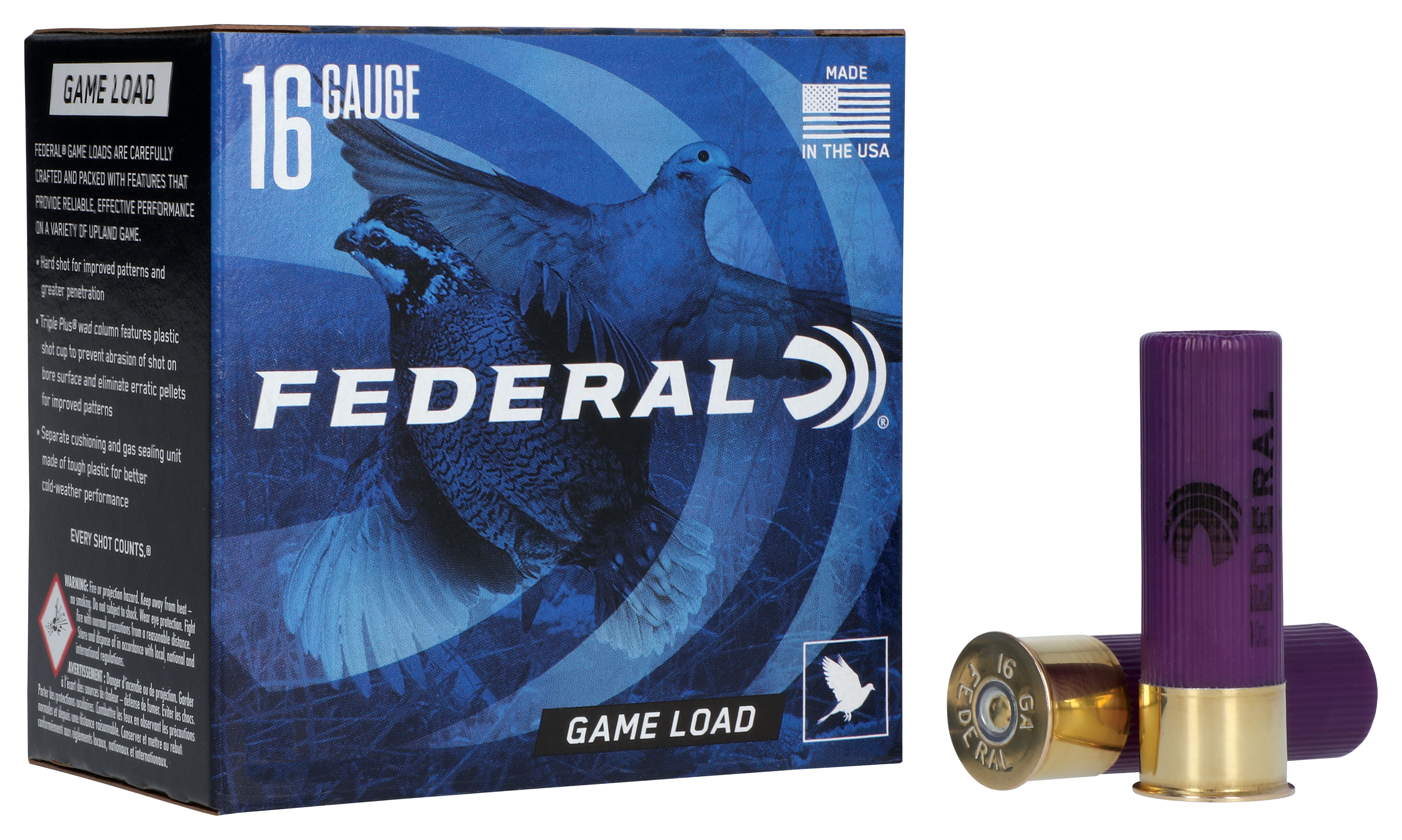 Federal Premium Game-Shok Game Load 16-Ga. 2-3/4″ 1 oz. Shotshells - #6 - 250 Rounds - Federal Premium