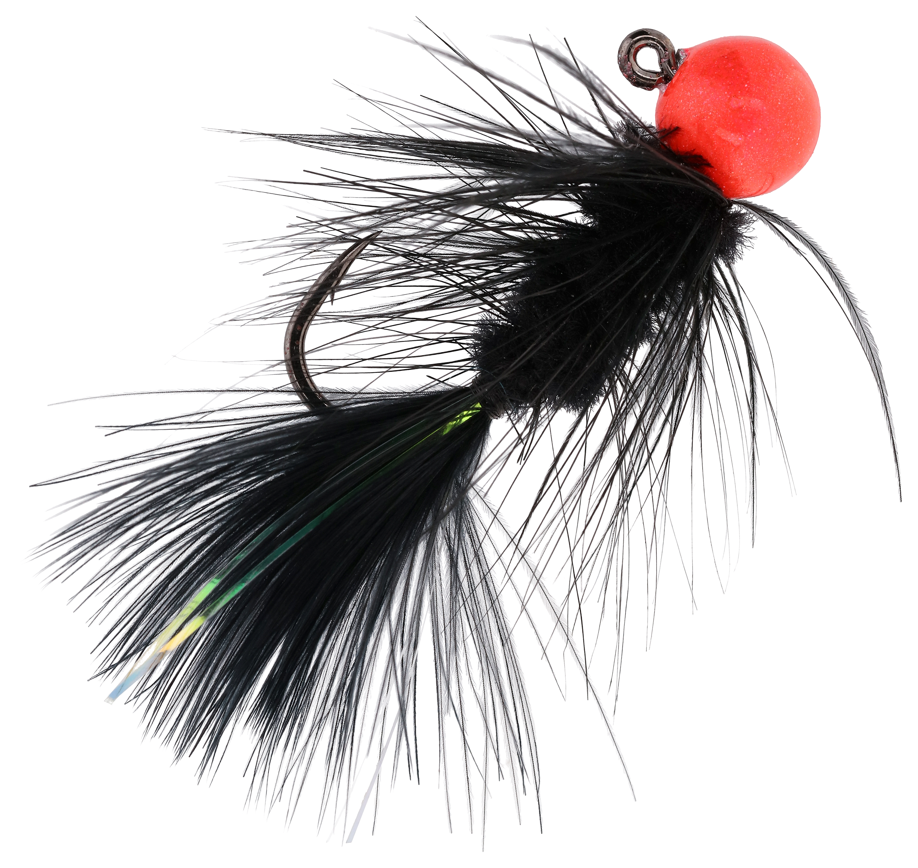 Image of Aerojig Woolly Bugger Jig - Flame/Black - 1/16 oz.