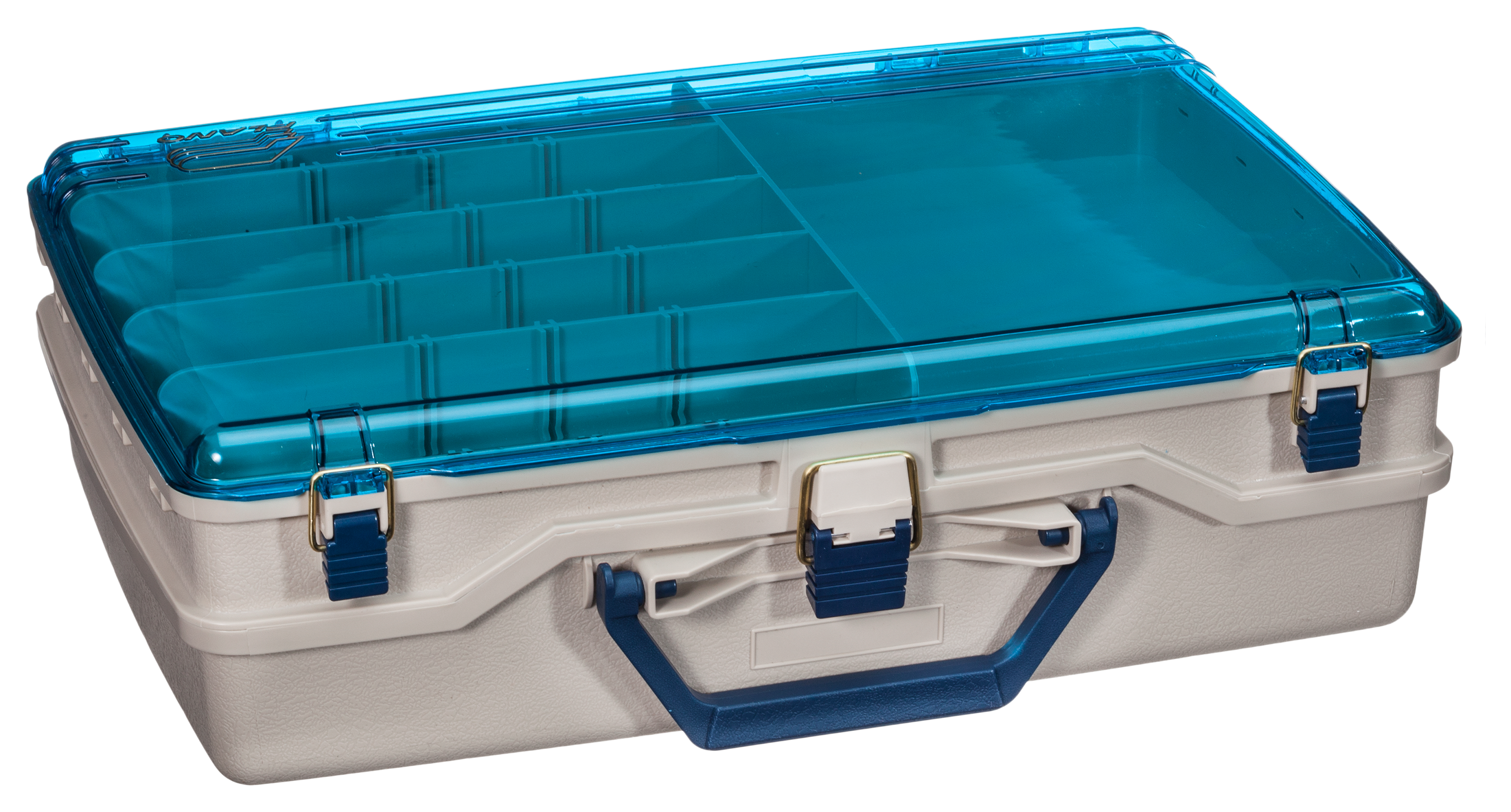 New Plano Fishing Tackle Box #758 4-Drawer System Blue/Silver USA Organizer