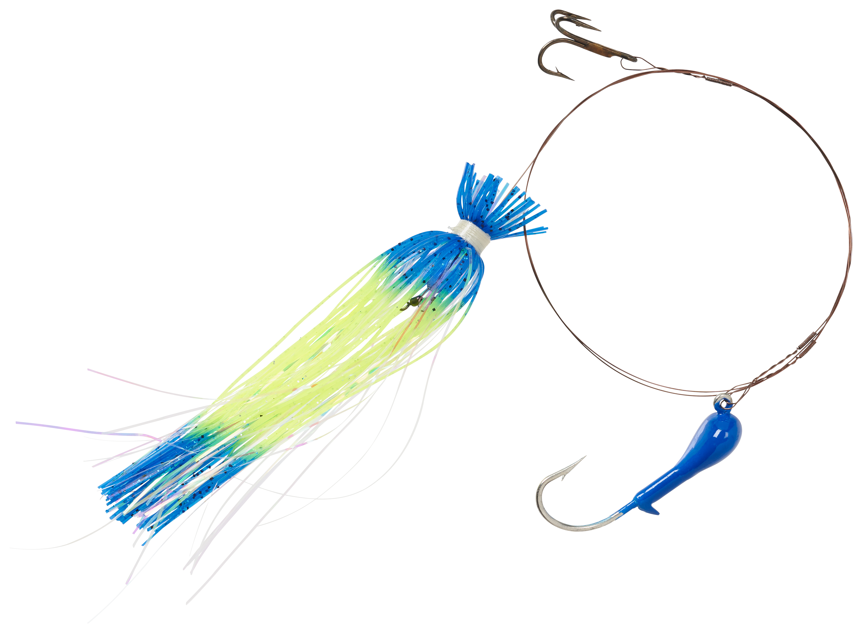 Image of Blue Water Candy Dead Bait Hot Shot King Rig - Blue Chartreuse