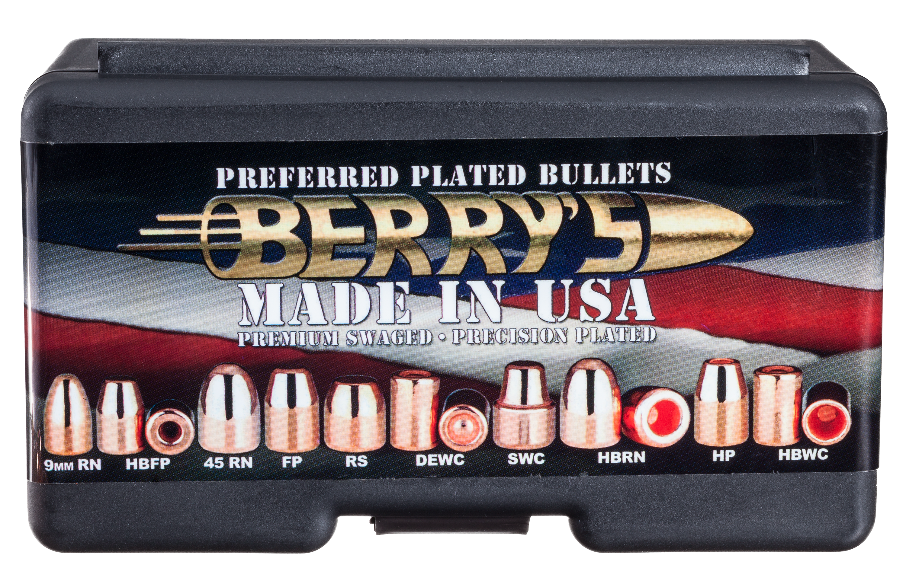 Berry's Preferred Plated RN Pistol Bullets - 115 Grain - .356 dia. - 250 pack