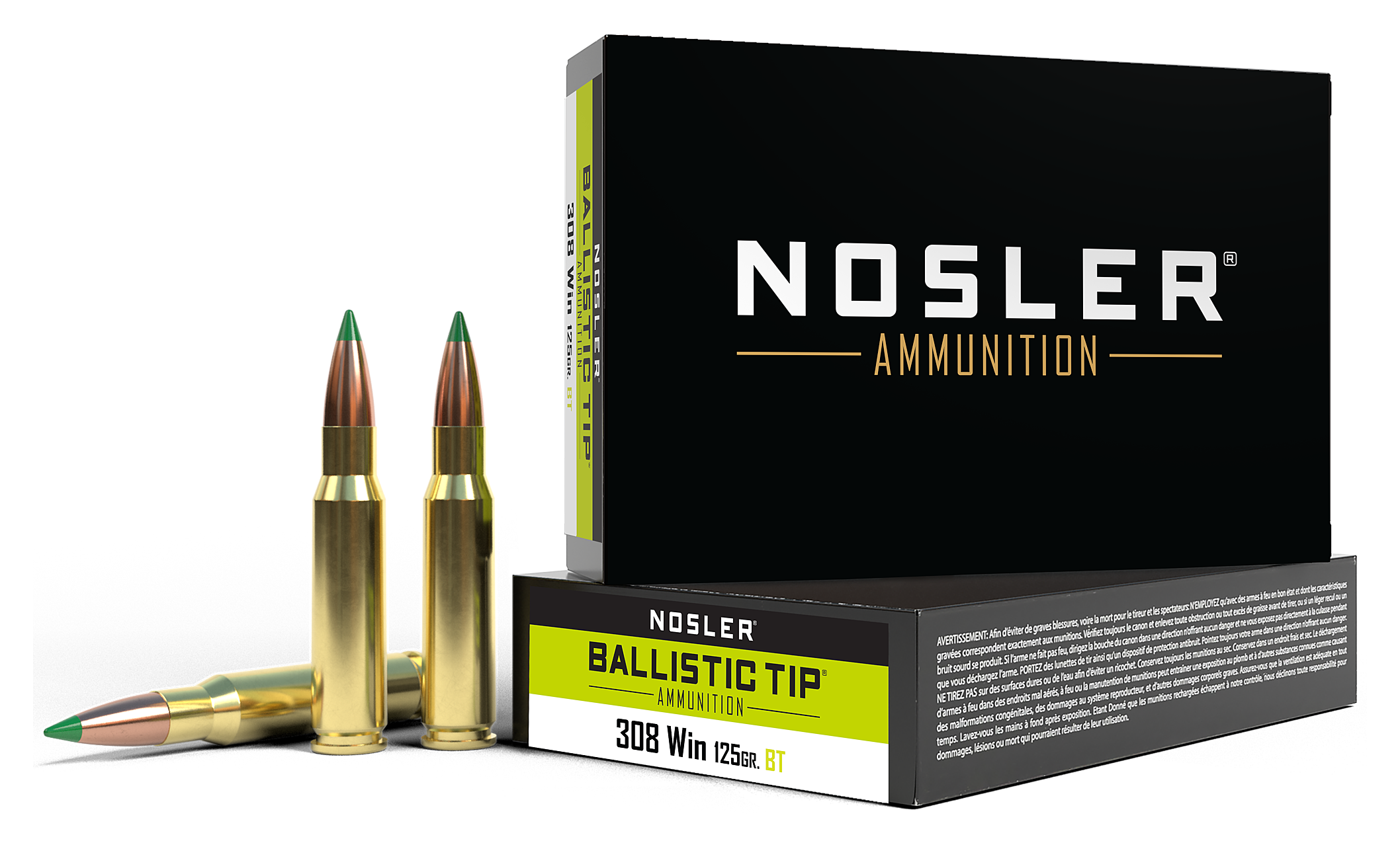 Nosler Ballistic Tip .308 Winchester 125 Grain Rifle Ammo