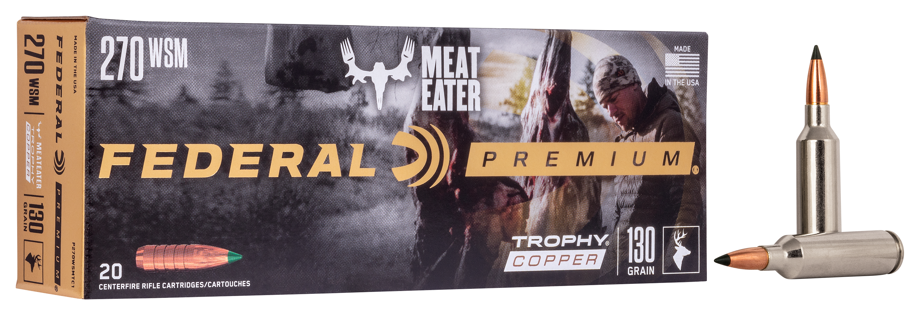 Federal Premium Trophy Copper .270 WSM 130 Grain Centerfire Rifle Ammo - Bass Pro Shops