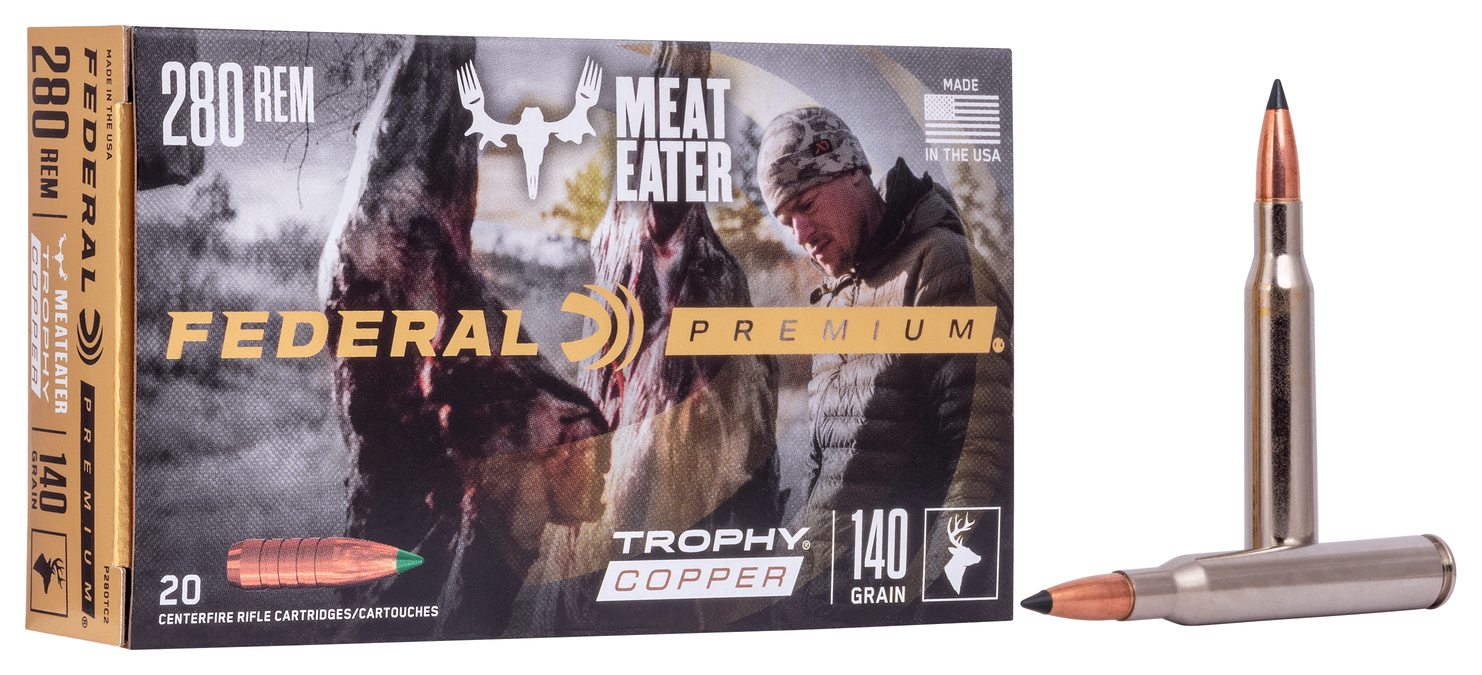 Federal Premium Vital Shok Trophy Copper Rifle Ammo - .280 Remington - 140 Grain - 20 Rounds