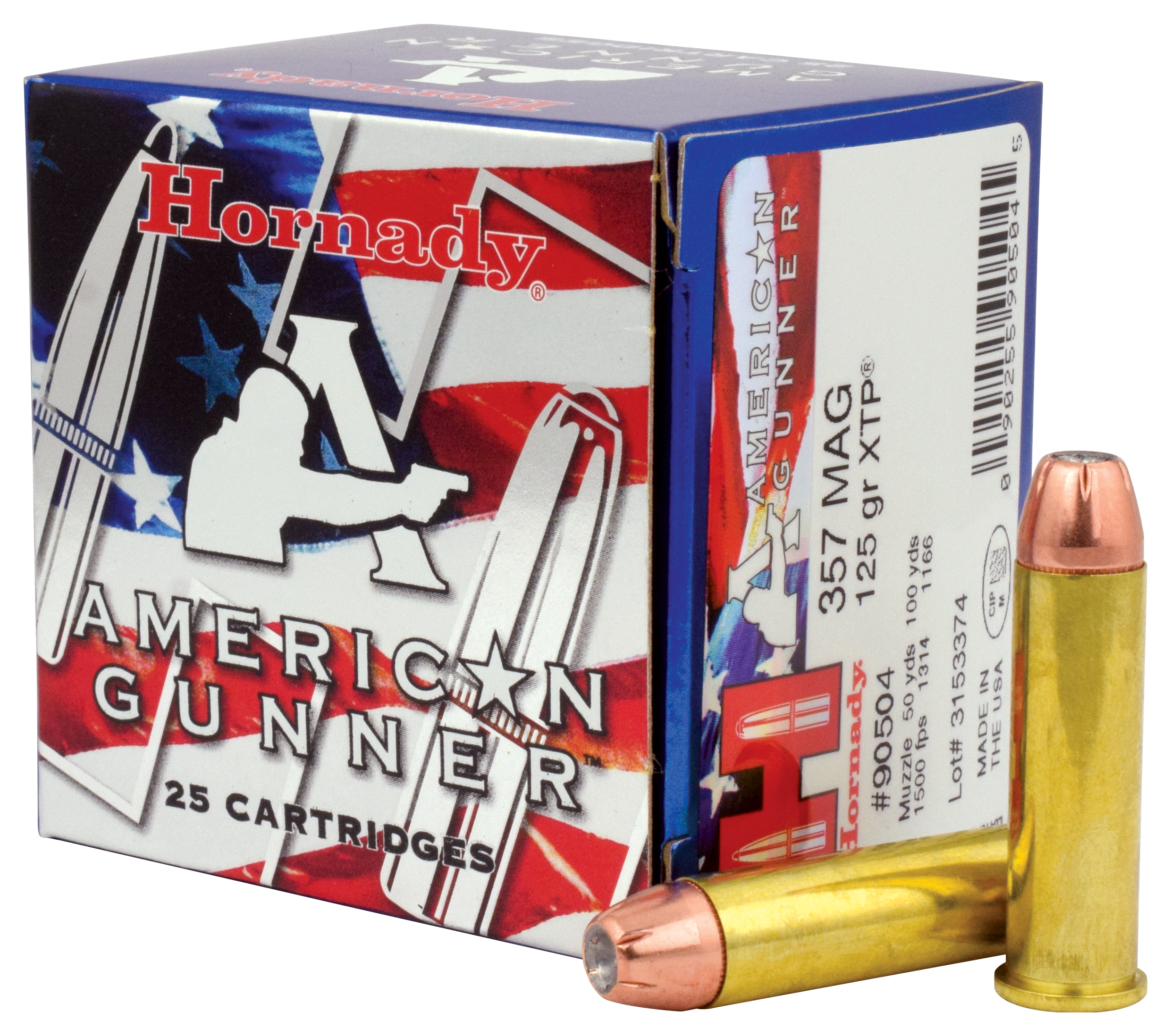 Hornady American Gunner Handgun Ammo - 125 Grain - .357 Magnum