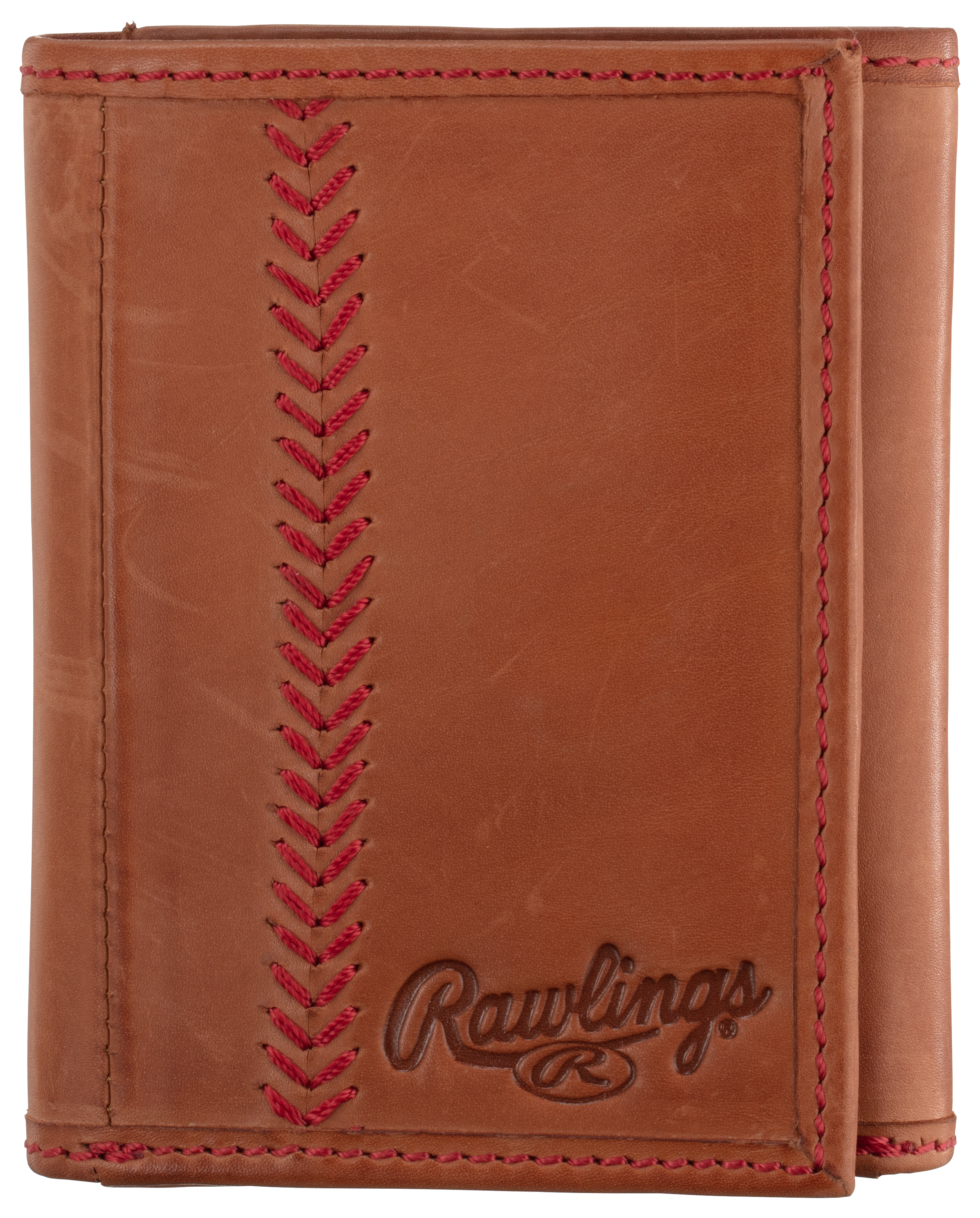 Rawlings Baseball Stitch Leather Trifold Wallet