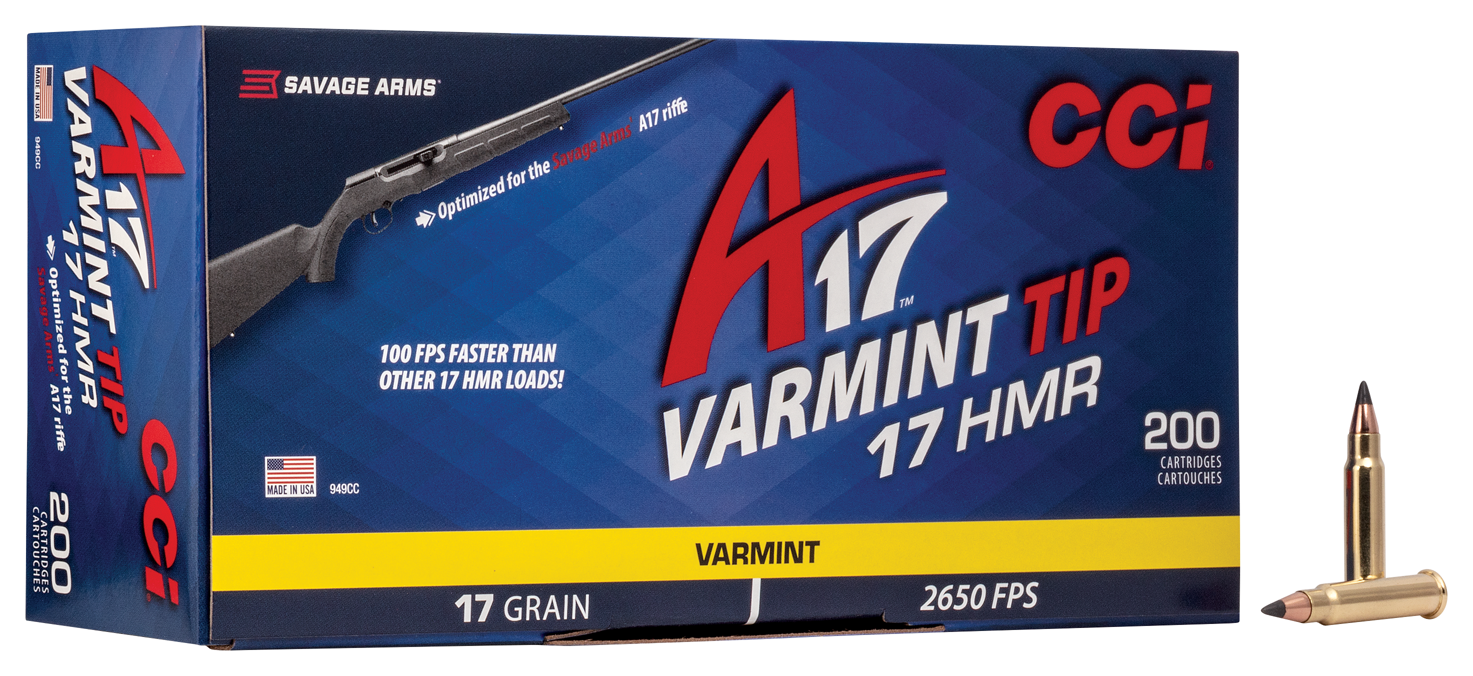 CCI A17 .17 HMR 17 Grain Rimfire Ammo