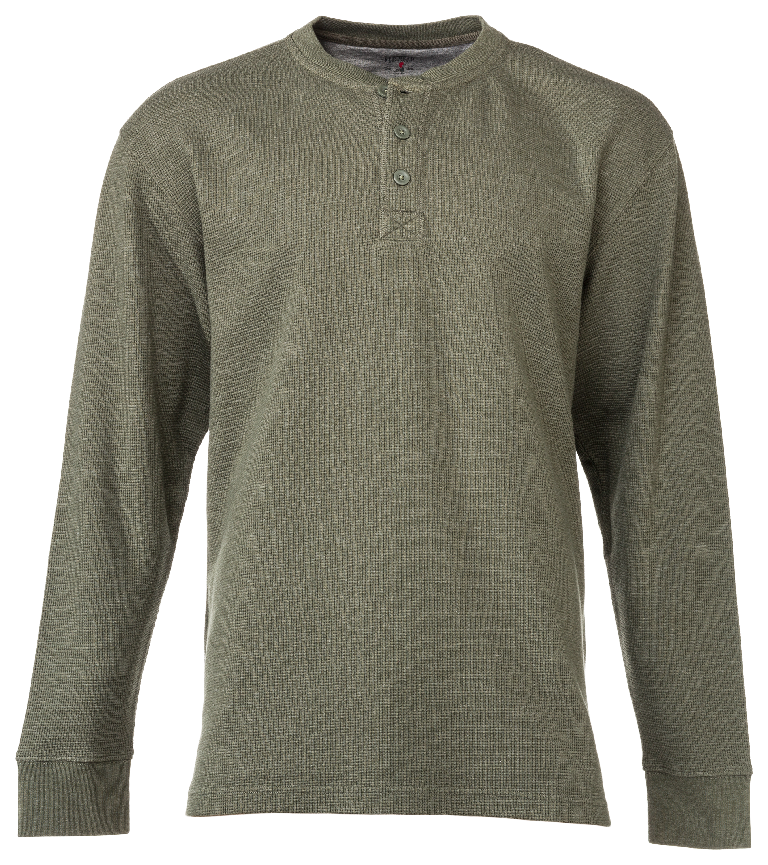 Image of RedHead Thermal Henley Long-Sleeve Shirt for Men - Olive Heather - M