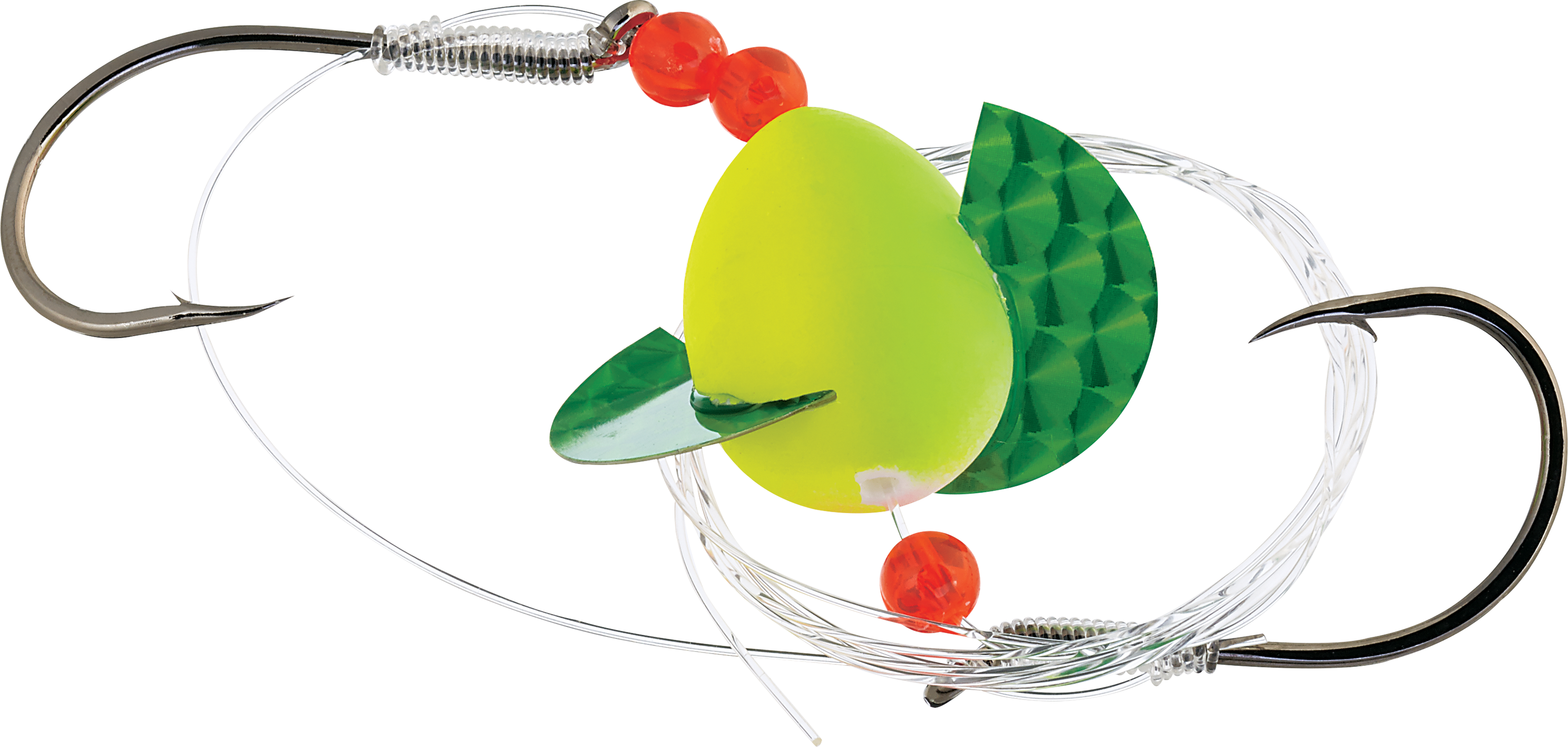 Image of Beau Mac Flash & Spin Cheater Special - 6/0 - 50 lb. - Rainbow Chartreuse