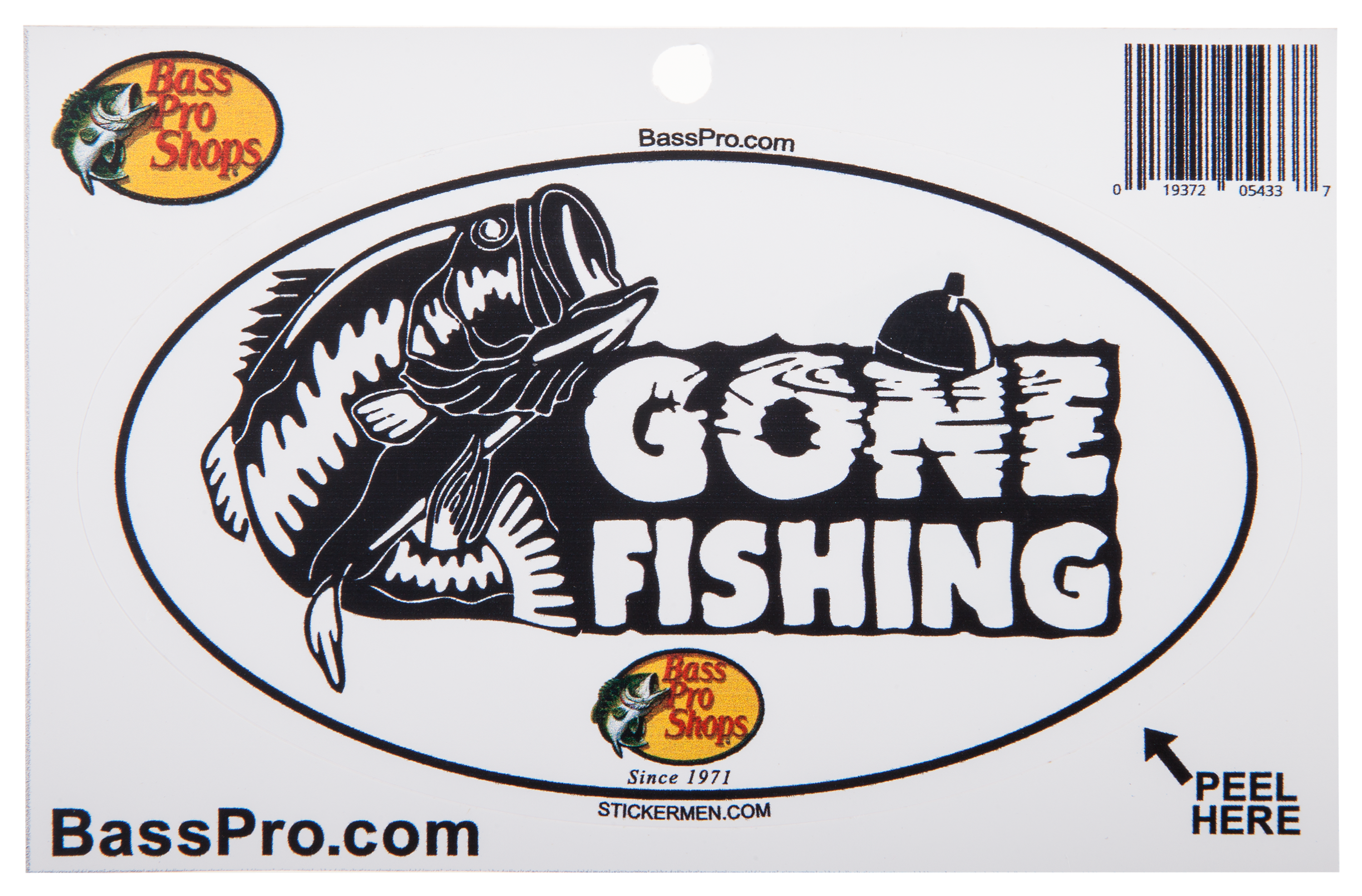 Bass Pro Shops Gone Fishing Oval Decal