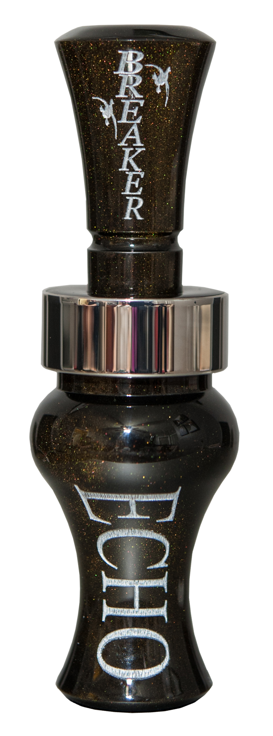 Image of Echo Calls Breaker Acrylic Duck Call - Black/Gold Pearl