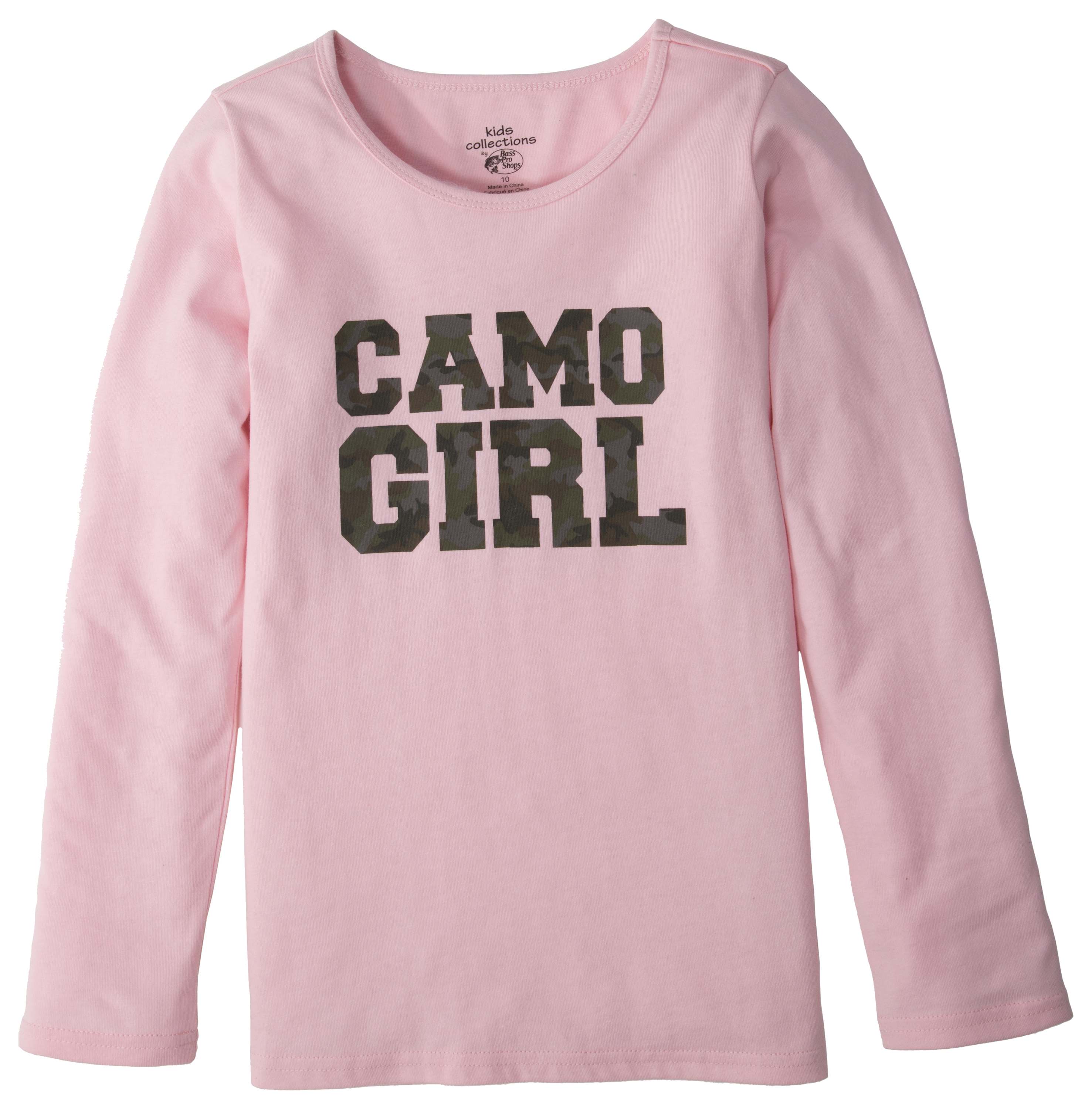 Bass Pro Shops Camo Girl Shirt for Toddlers or Girls