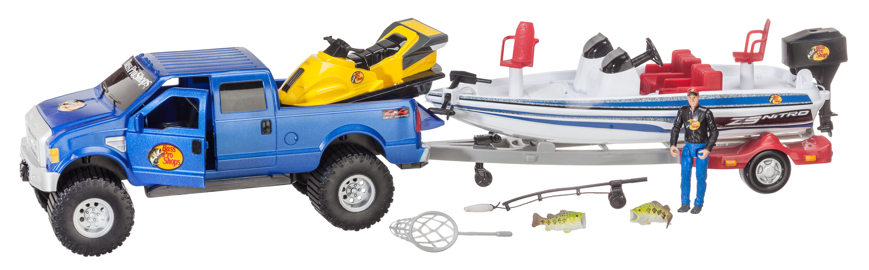 Bass Pro Shops Deluxe Ford F-250 and NITRO Bass Fishing Adventure Truck and  Boat Play Set for Kids
