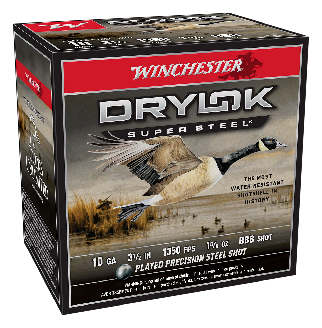 Winchester Drylock Super Steel Magnum 10 ga. 3.5” 1-5/8 oz. Waterfowl Shotshells - BBB - 1350 - 250 Rounds - Winchester