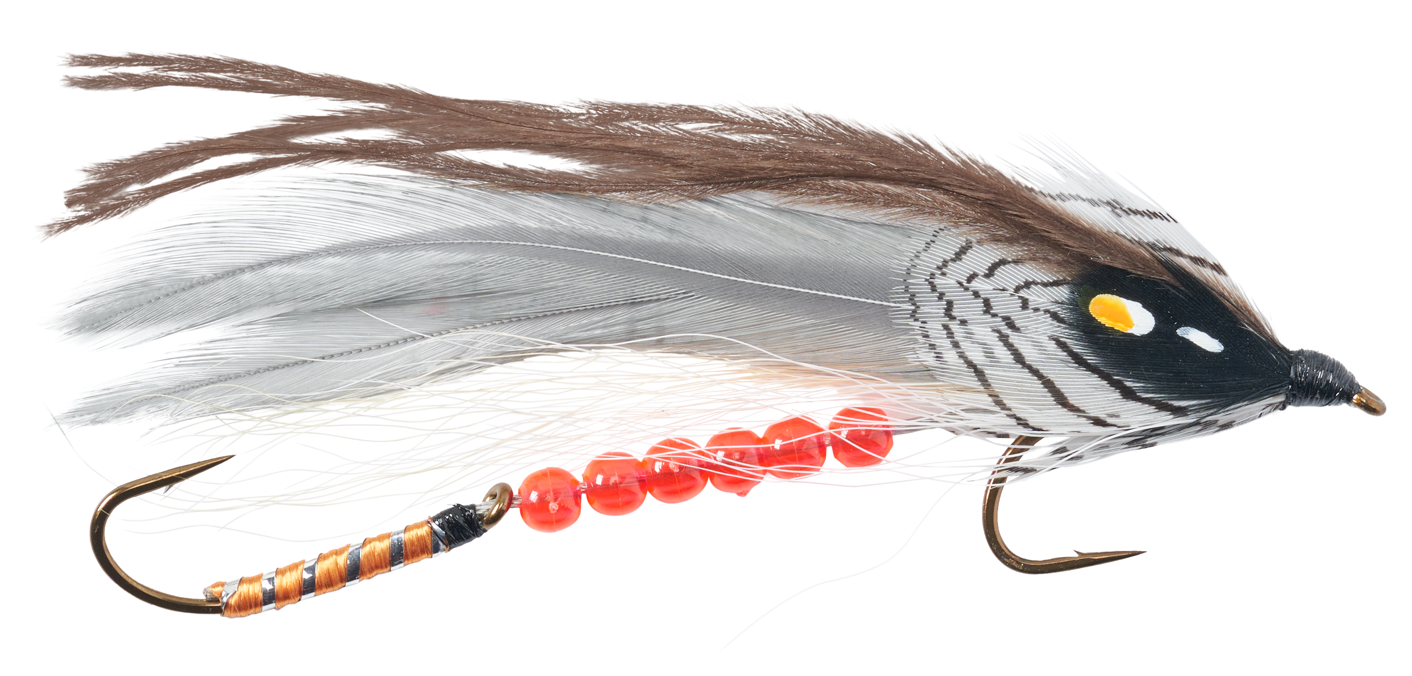 Image of Umpqua Tandem Streamer Fly - Bead Gray Ghost - 4