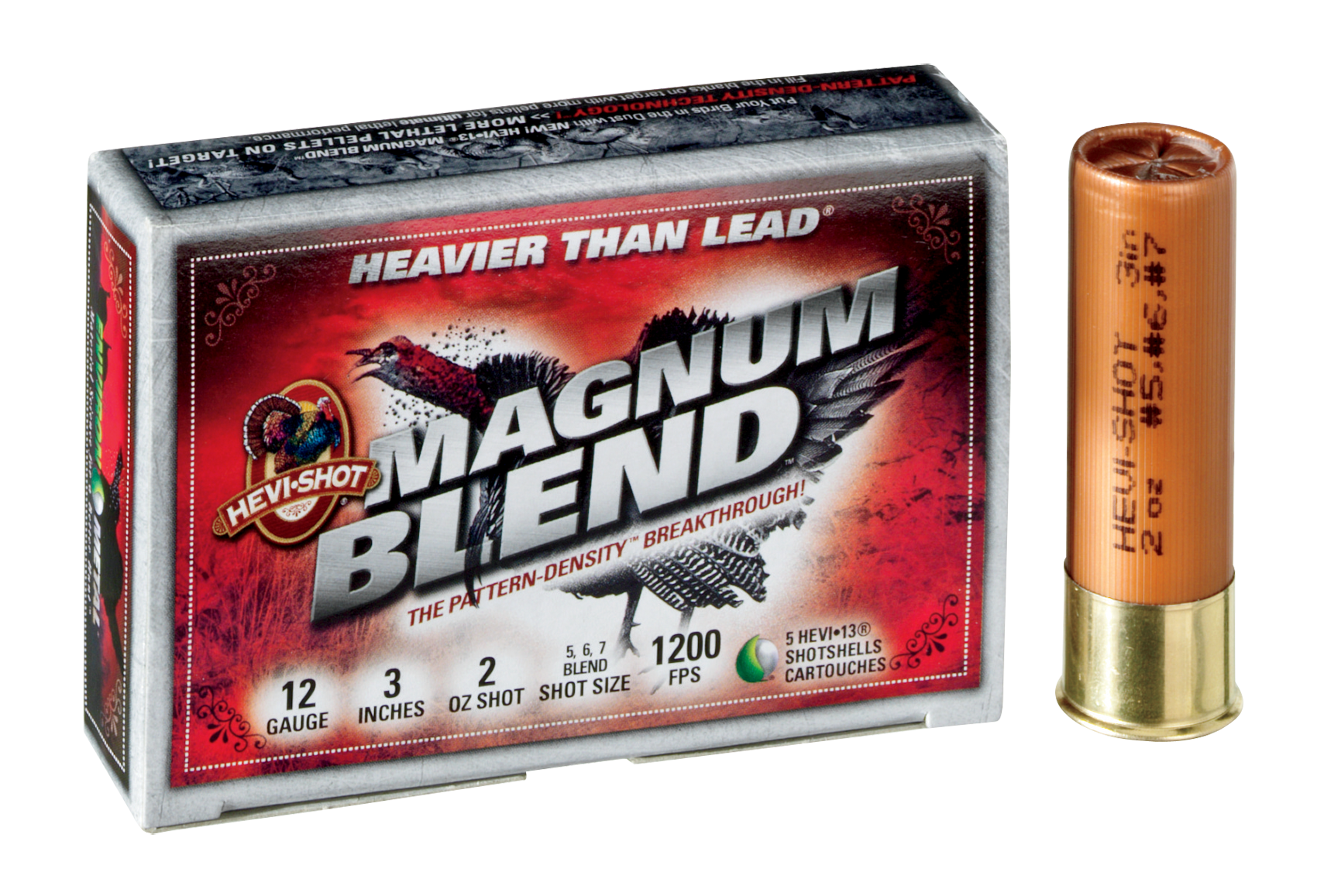 HEVI-Shot Magnum Blend 12 Gauge Turkey Shotshells 3 2oz #5,6,7