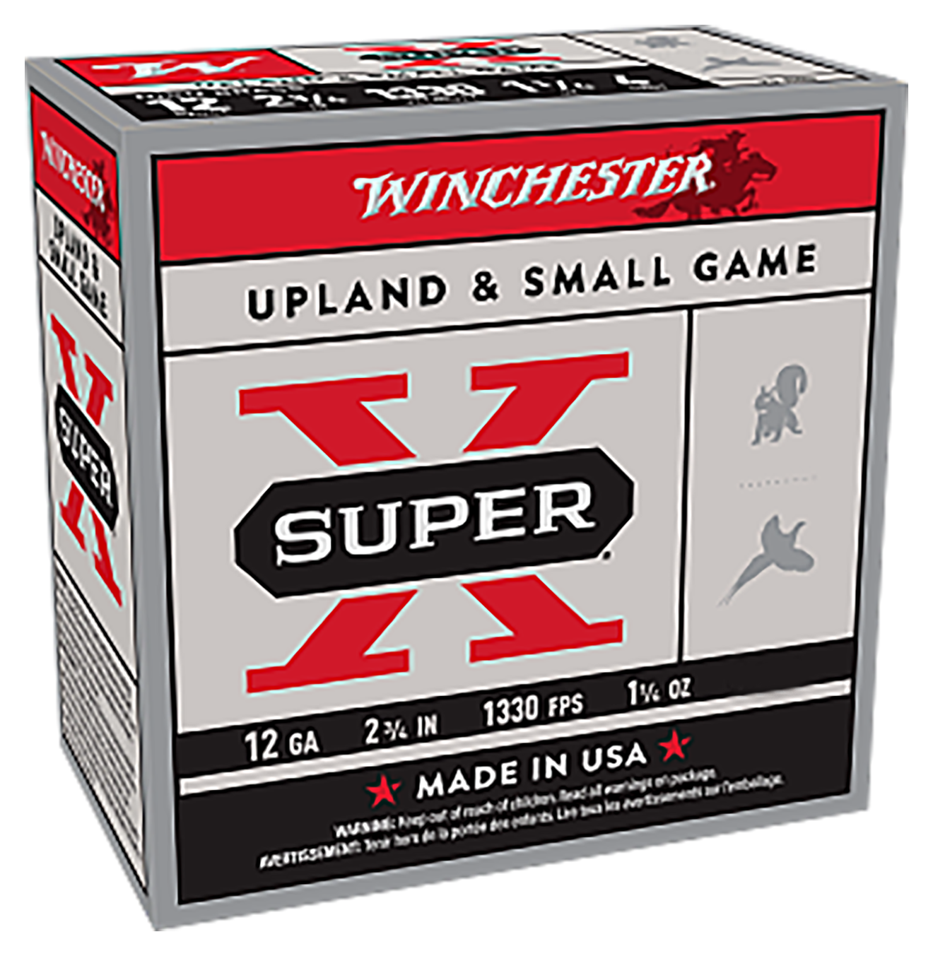 Winchester Super-X 12-Ga. 1-1/4 oz. 2-3/4″ 1-1/4 oz. Shotshells - #7.5 - 250 Rounds - Winchester