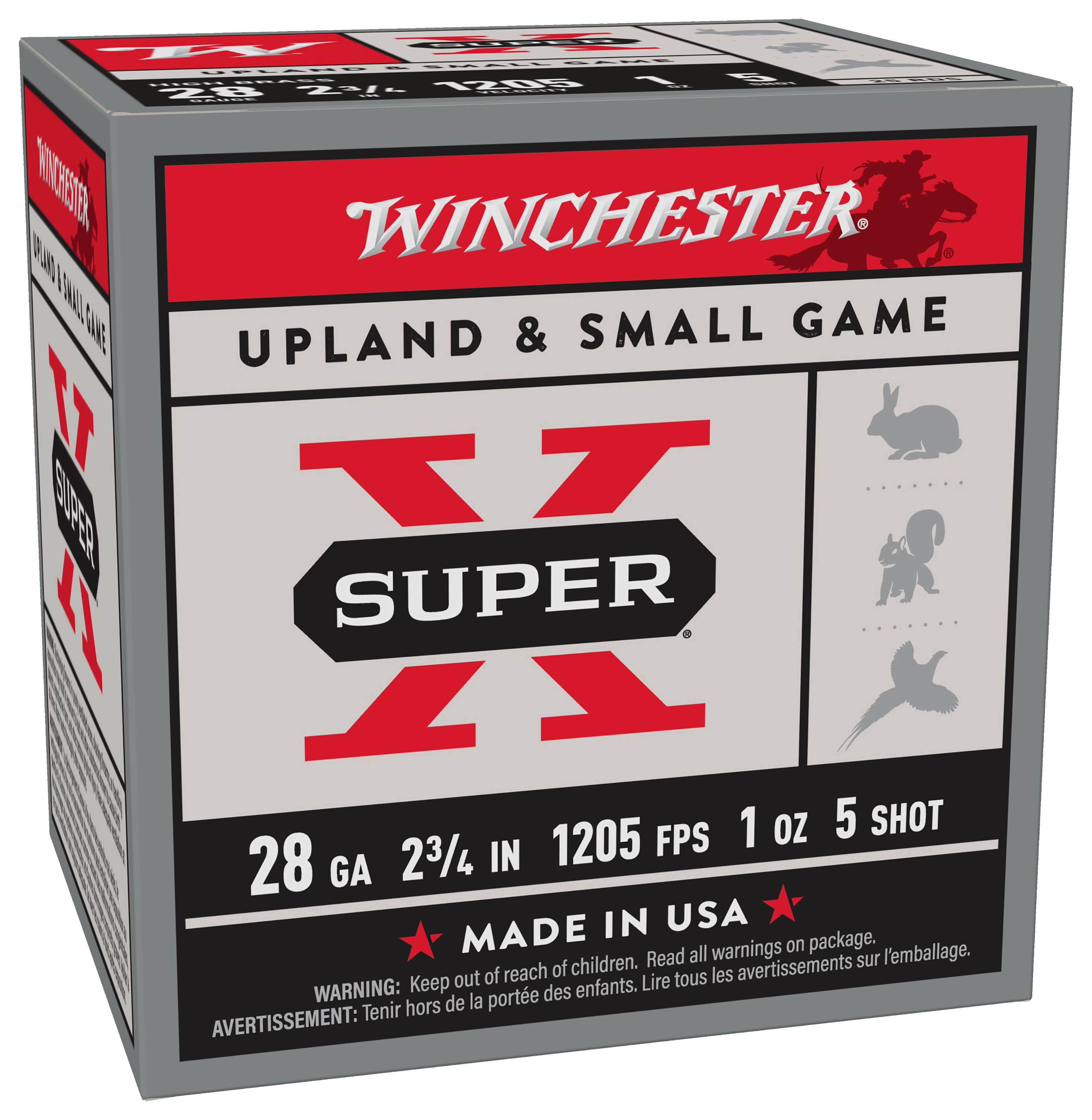 Winchester Super-X 28-Ga. 2-3/4″ 1 oz. Shotshells - #5 - 250 Rounds - Winchester