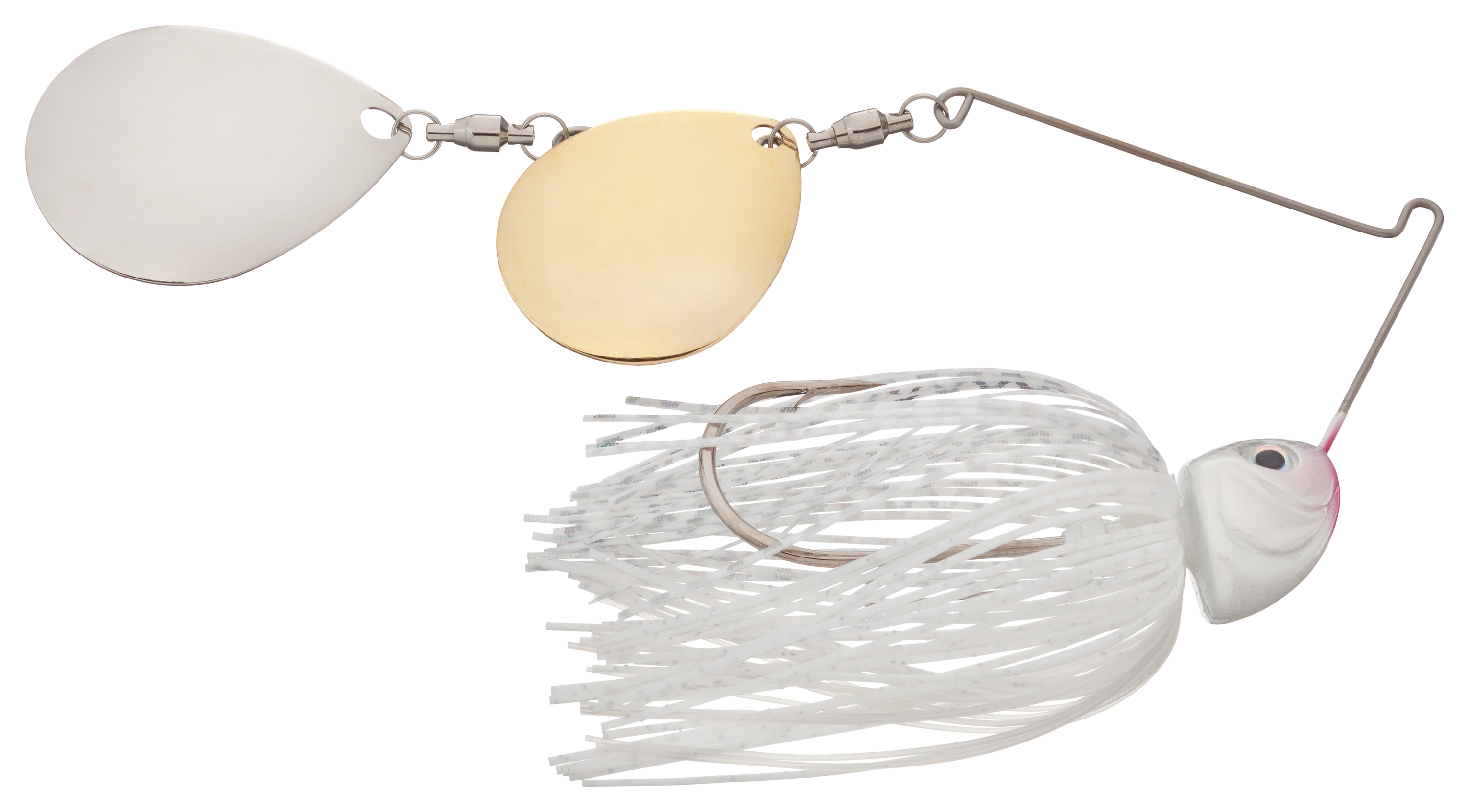 Bass Pro Shops Slo-Roller Double Colorado Magnum Spinnerbait - 1/2 oz. - White