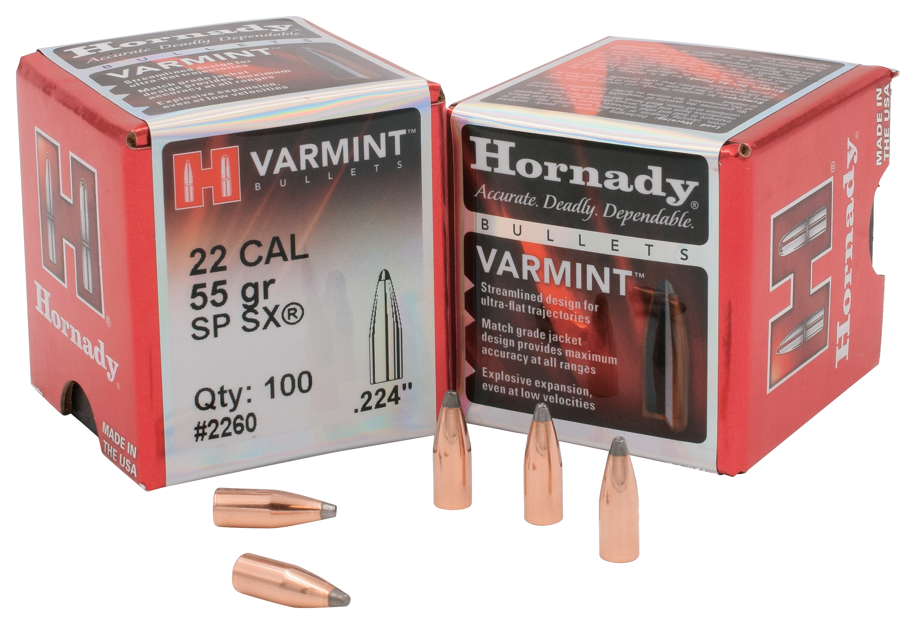 Hornady Varmint Rifle Bullets - 22 Caliber - 50 Grain - SP