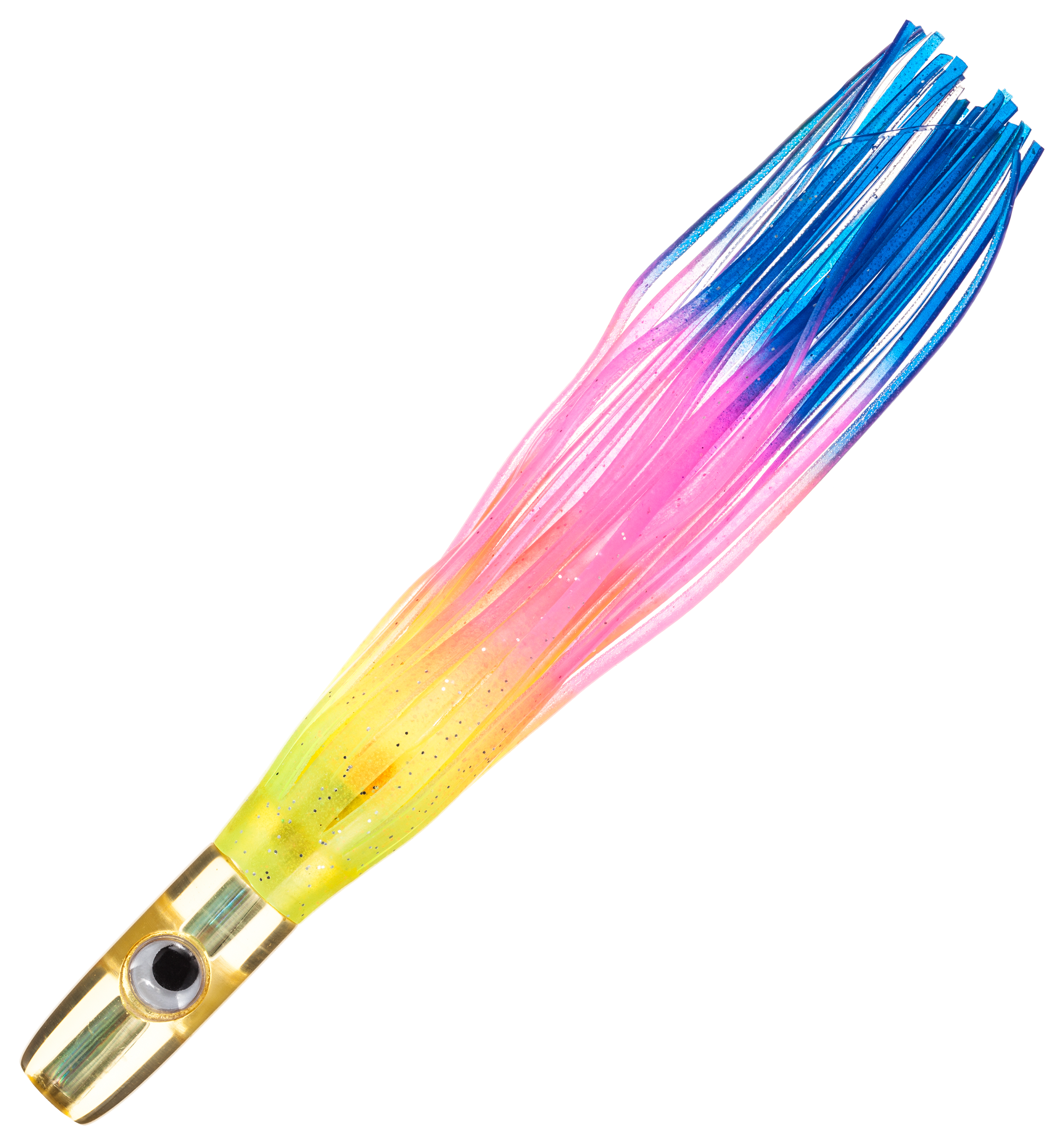 Image of Offshore Angler Lil Pusher Trolling Lure - 6-1/2'' - Yellow Head-Rainbow