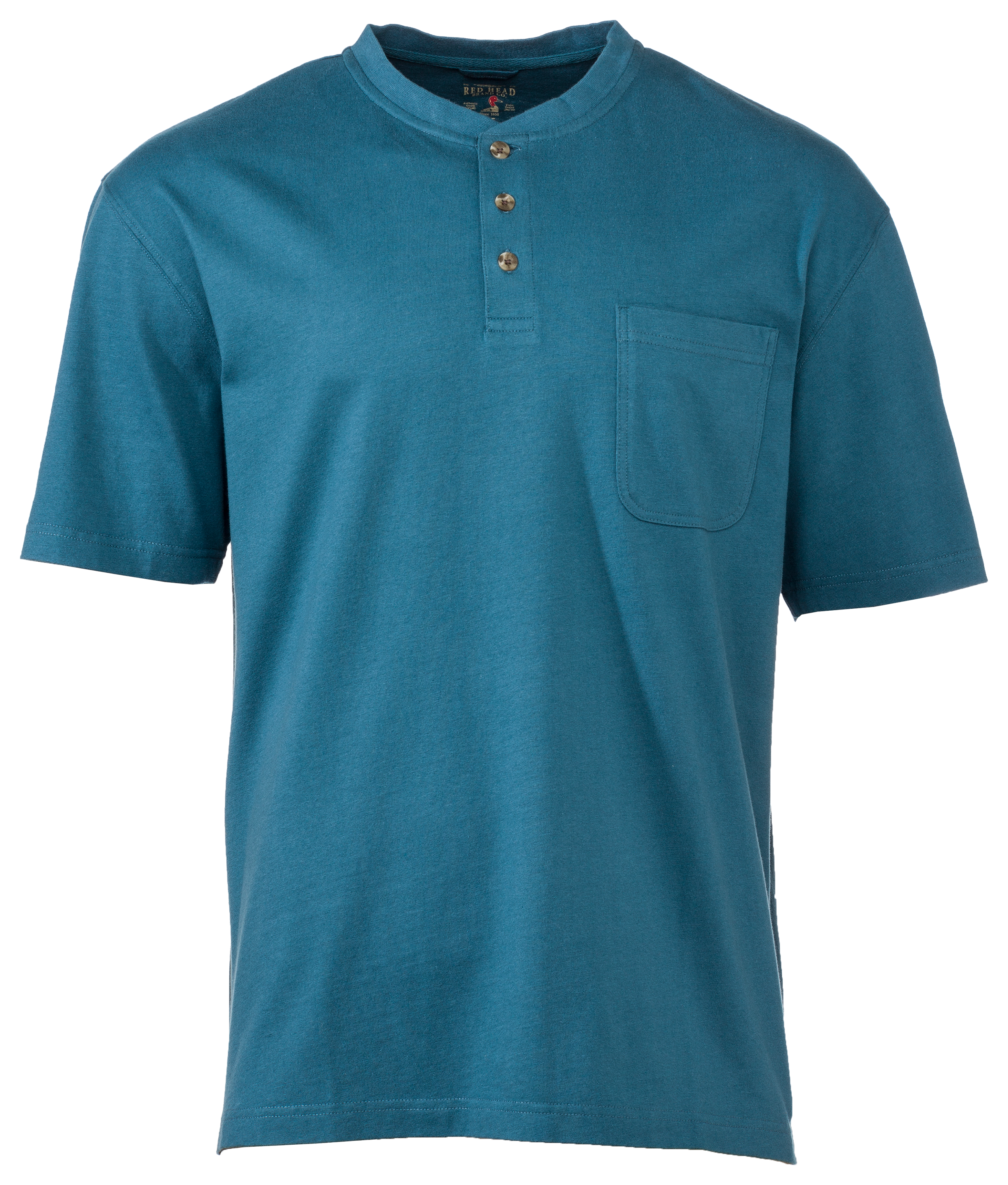RedHead Henley Pocket Short-Sleeve Shirt for Men - Mallard - XL