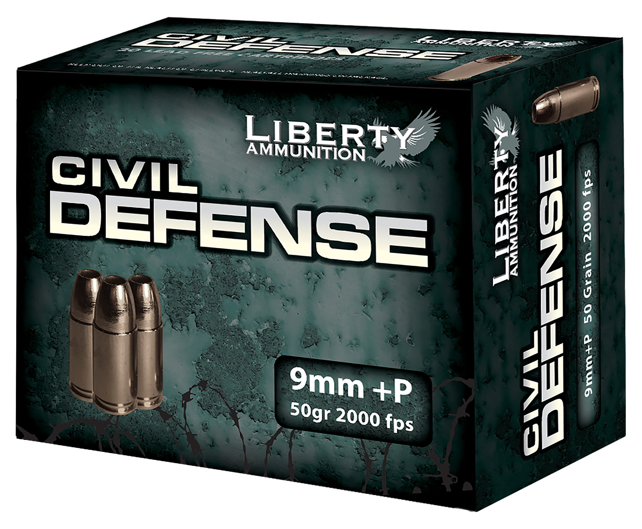 Liberty Ammunition Civil Defense Lead-Free Handgun Ammo - 9mm Luger +P - Liberty Ammunition