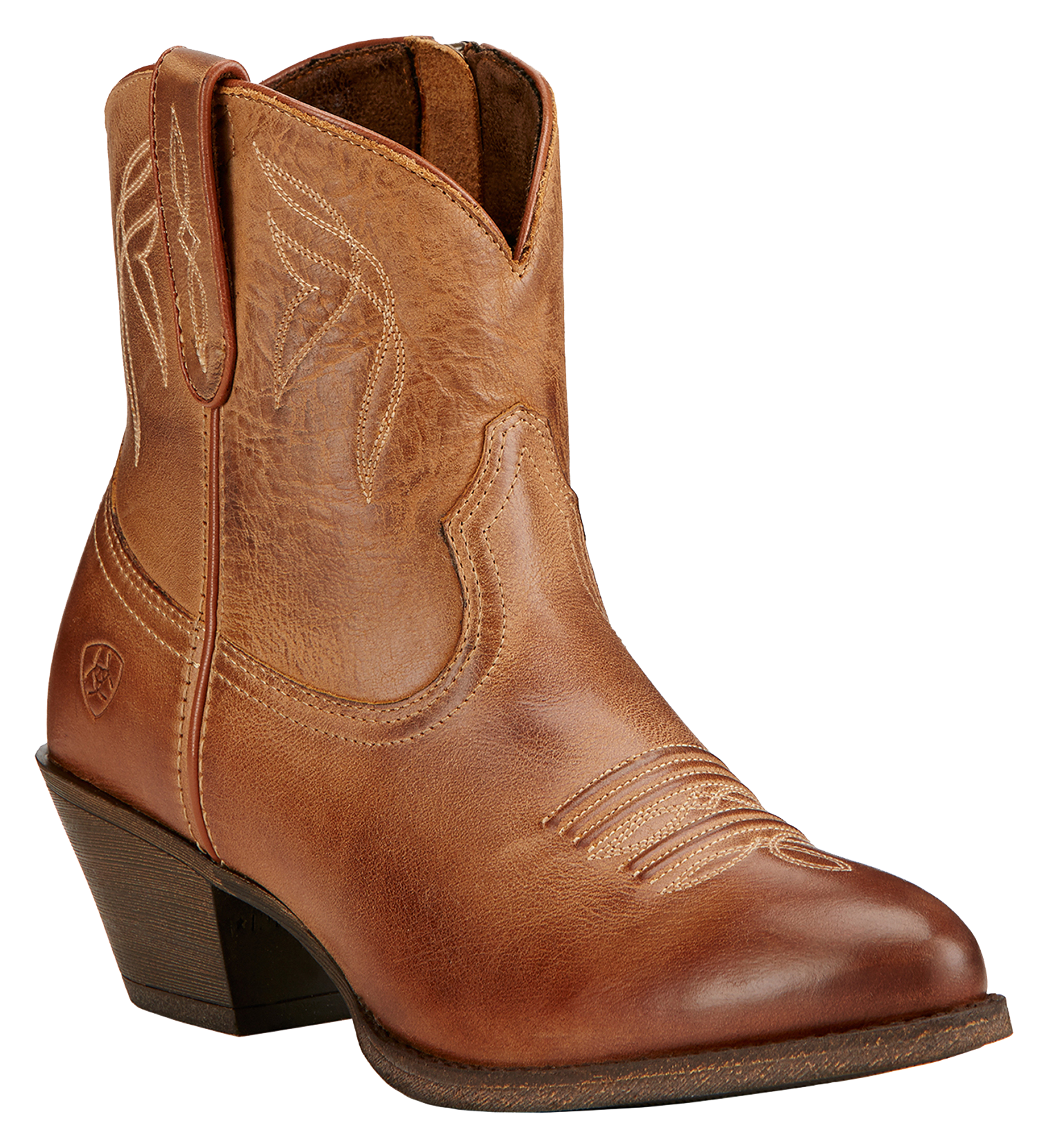 Image of Ariat Darlin Western Ankle Boots for Ladies - Burnt Sugar