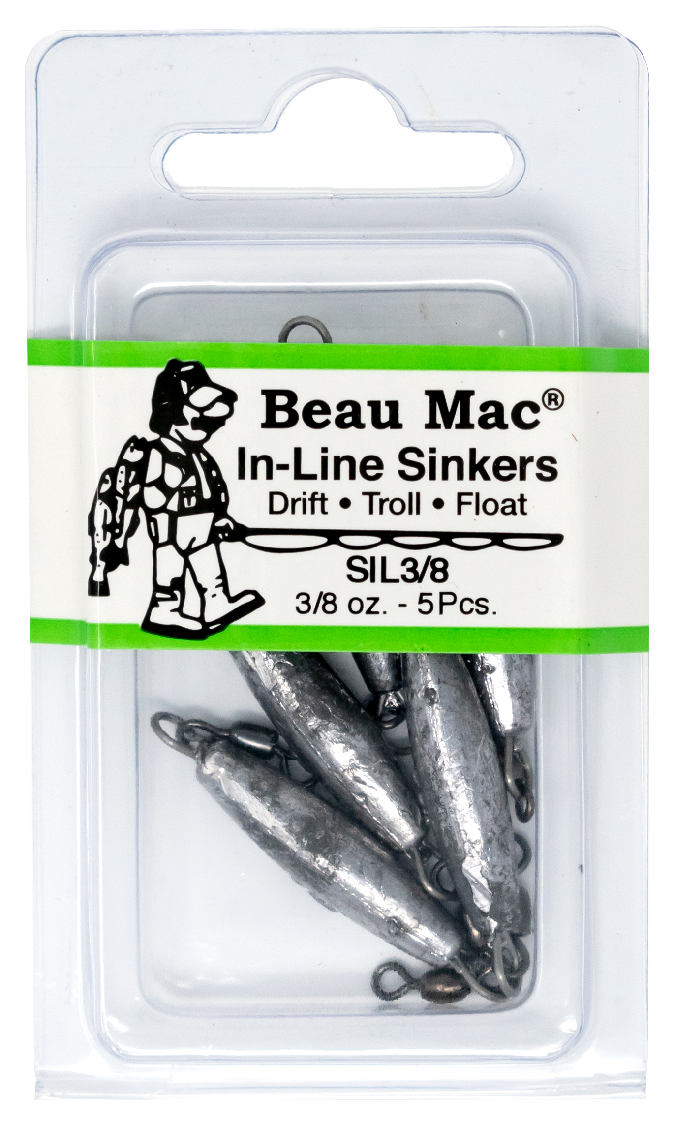 Beau Mac In-Line Sinker - 3/8 oz.