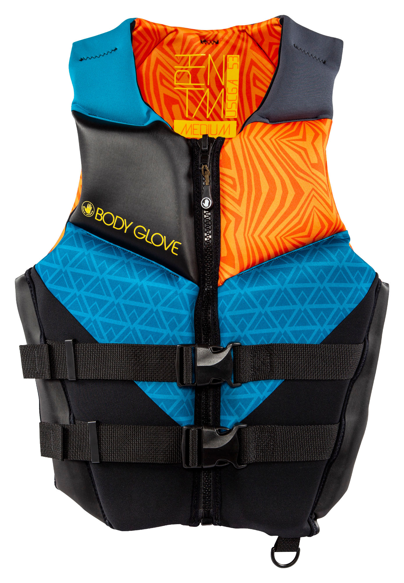 Body Glove Phantom Neoprene Life Vest for Men - Orange Black - S