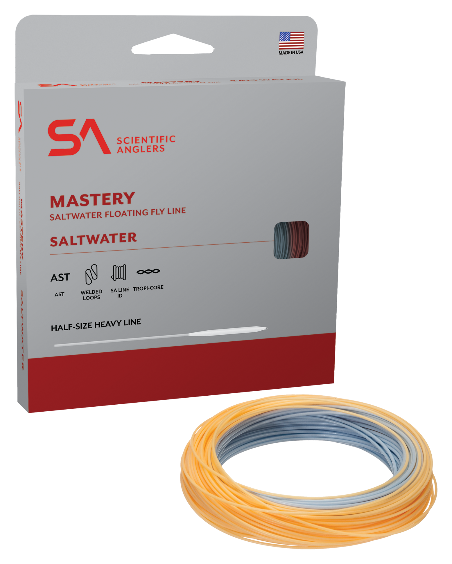 Scientific Anglers Mastery Saltwater Fly Line - Sunrise/Light Blue - 9 Line Weight