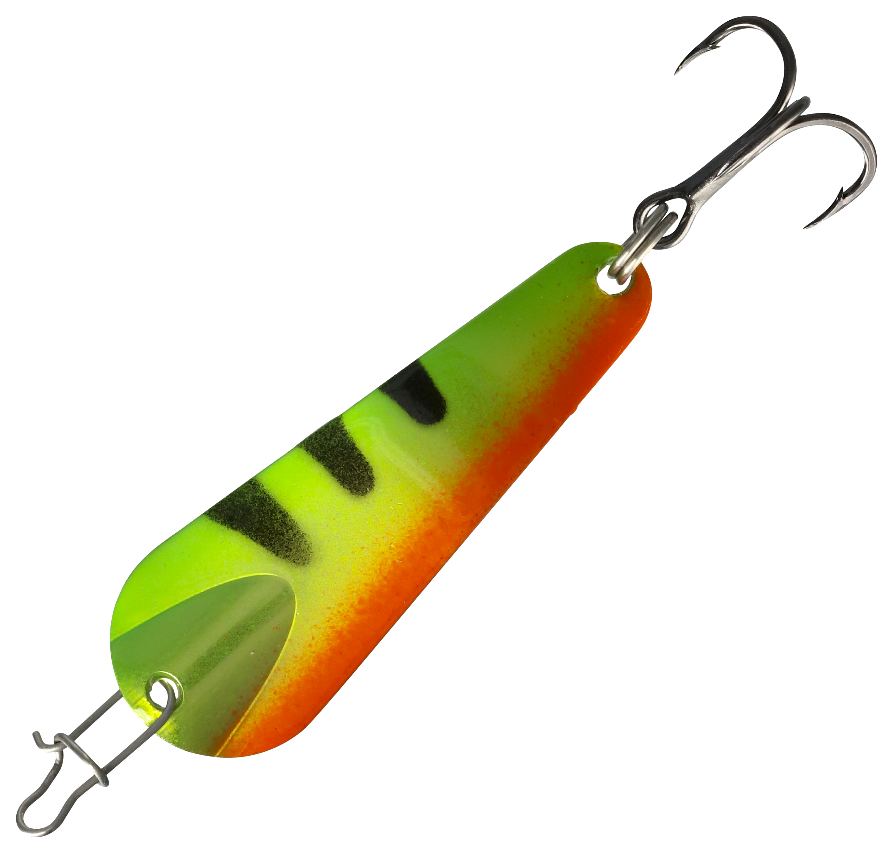 Image of "Custom Jigs & Spins Pro Series Slender Spoon - 1"", 1/16 oz. - Firetiger/Nickel Back"