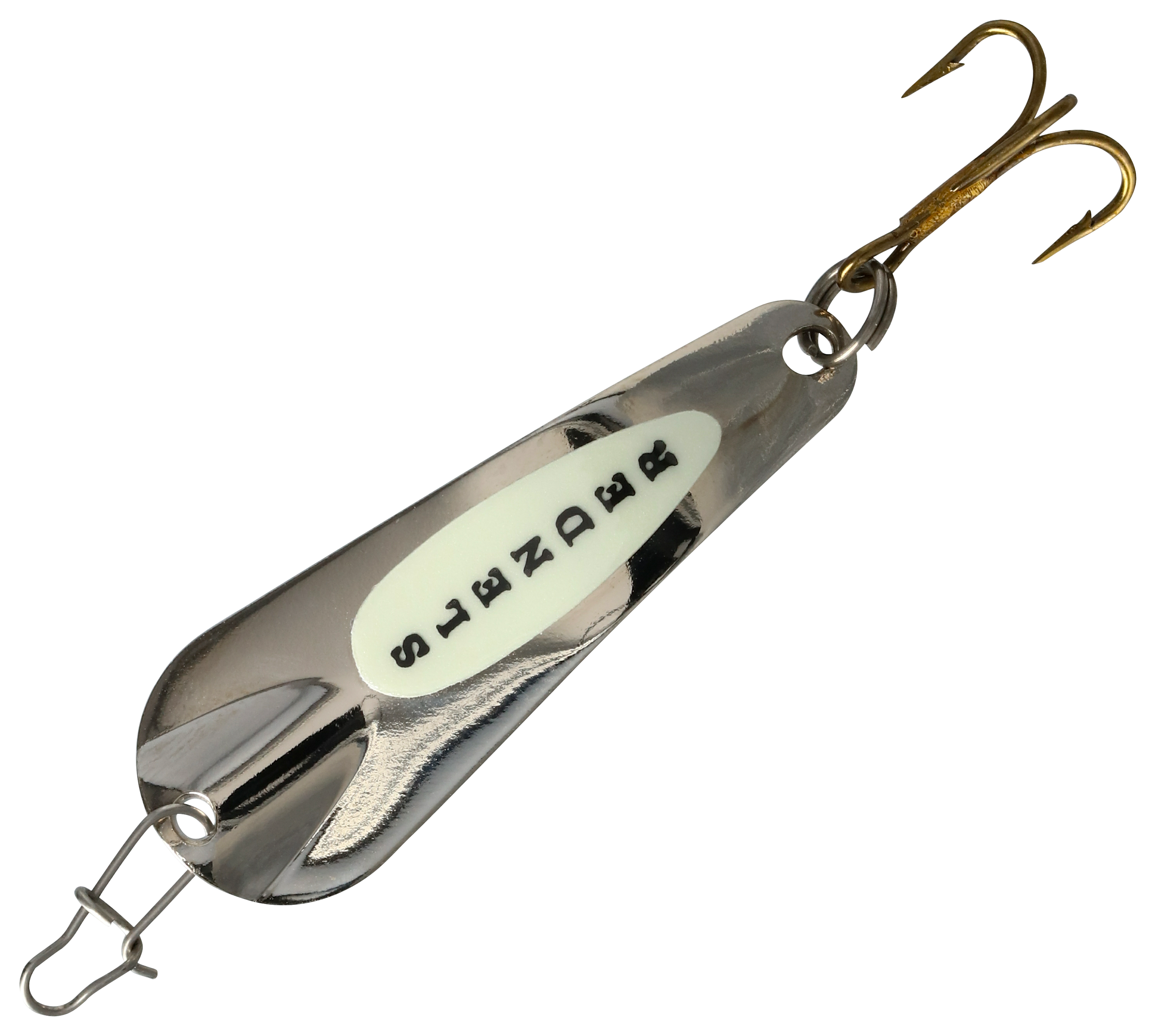 Image of Custom Jigs & Spins Slender Spoon - 2-1/4'' - Silver/Glow