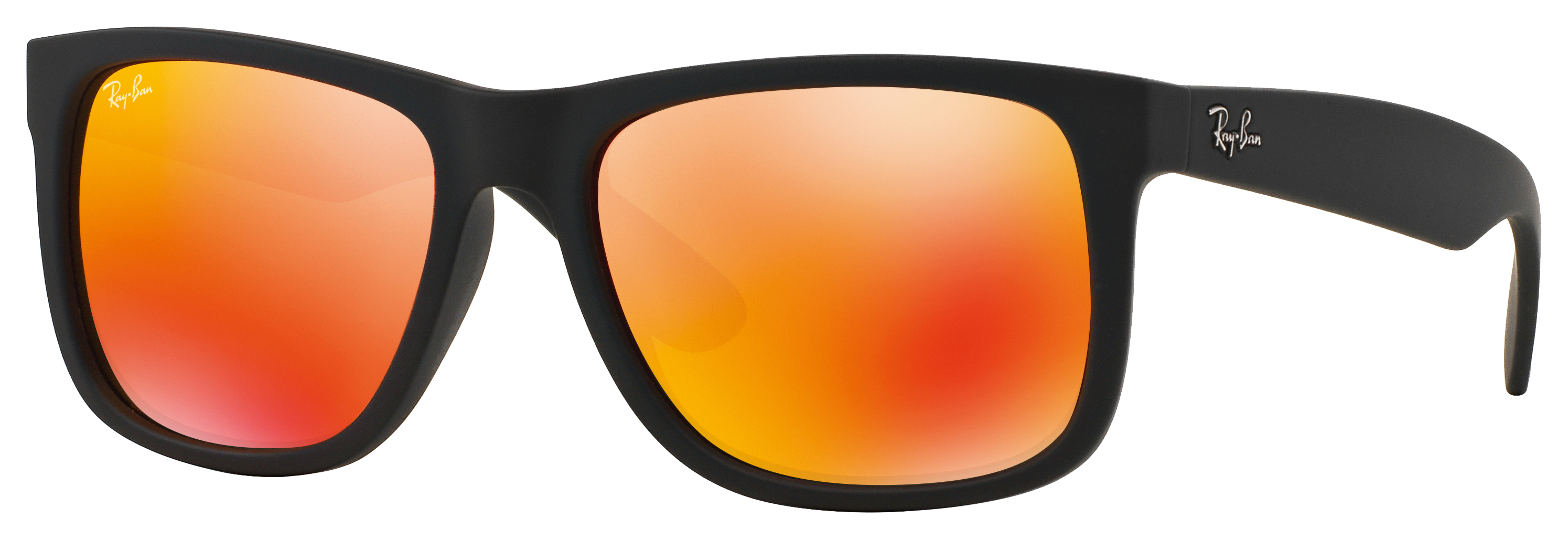 Image of Ray-Ban Justin RB4165 Sunglasses - Black/Red Mirror